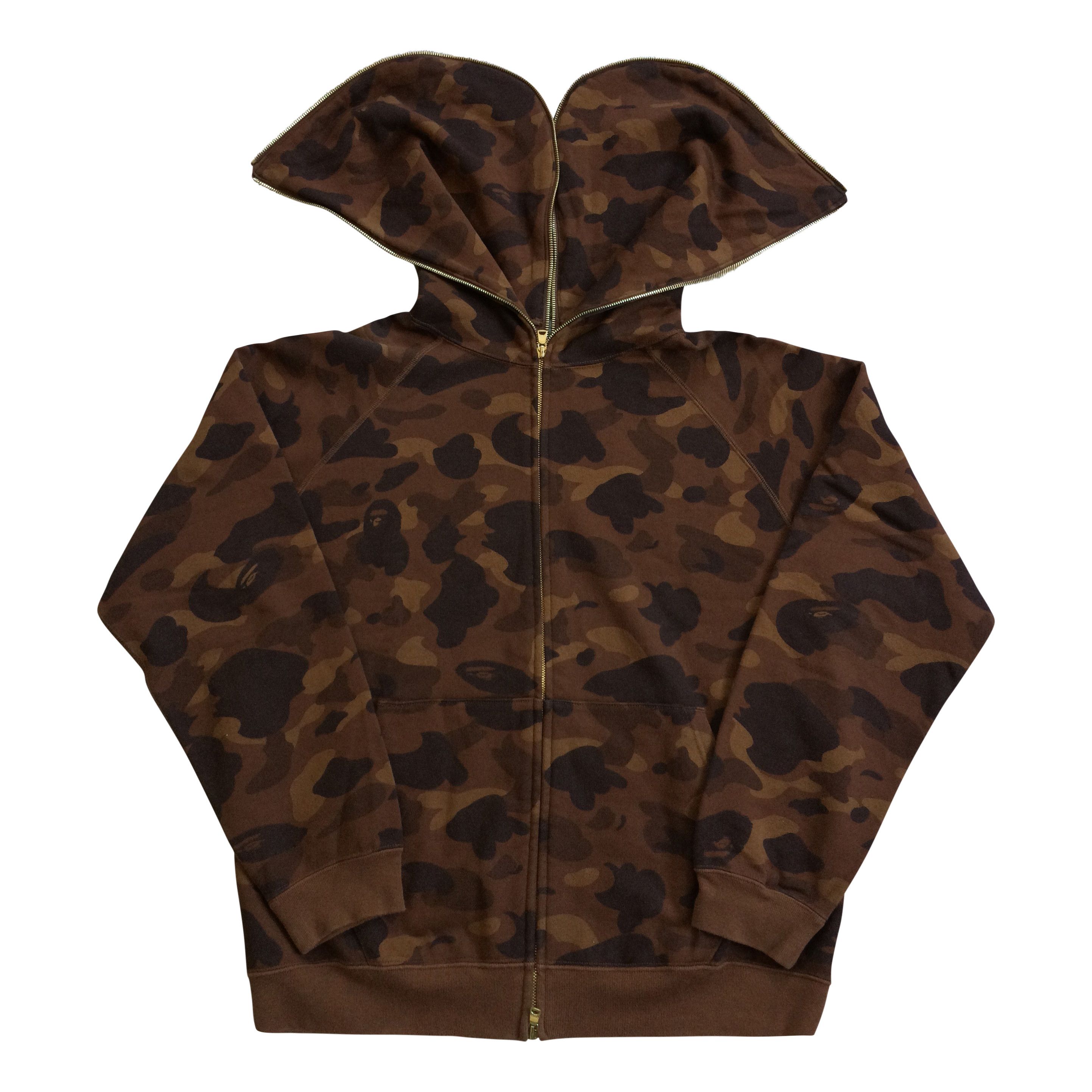 OG Bape Brown Camo Full Zip Hoodie - Main Image