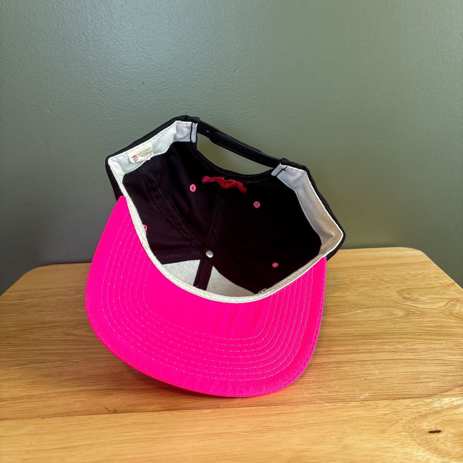 Other Vintage Advon Pink Black Yupoong Trucker Snapback Hat Size ONE SIZE - 6 Thumbnail