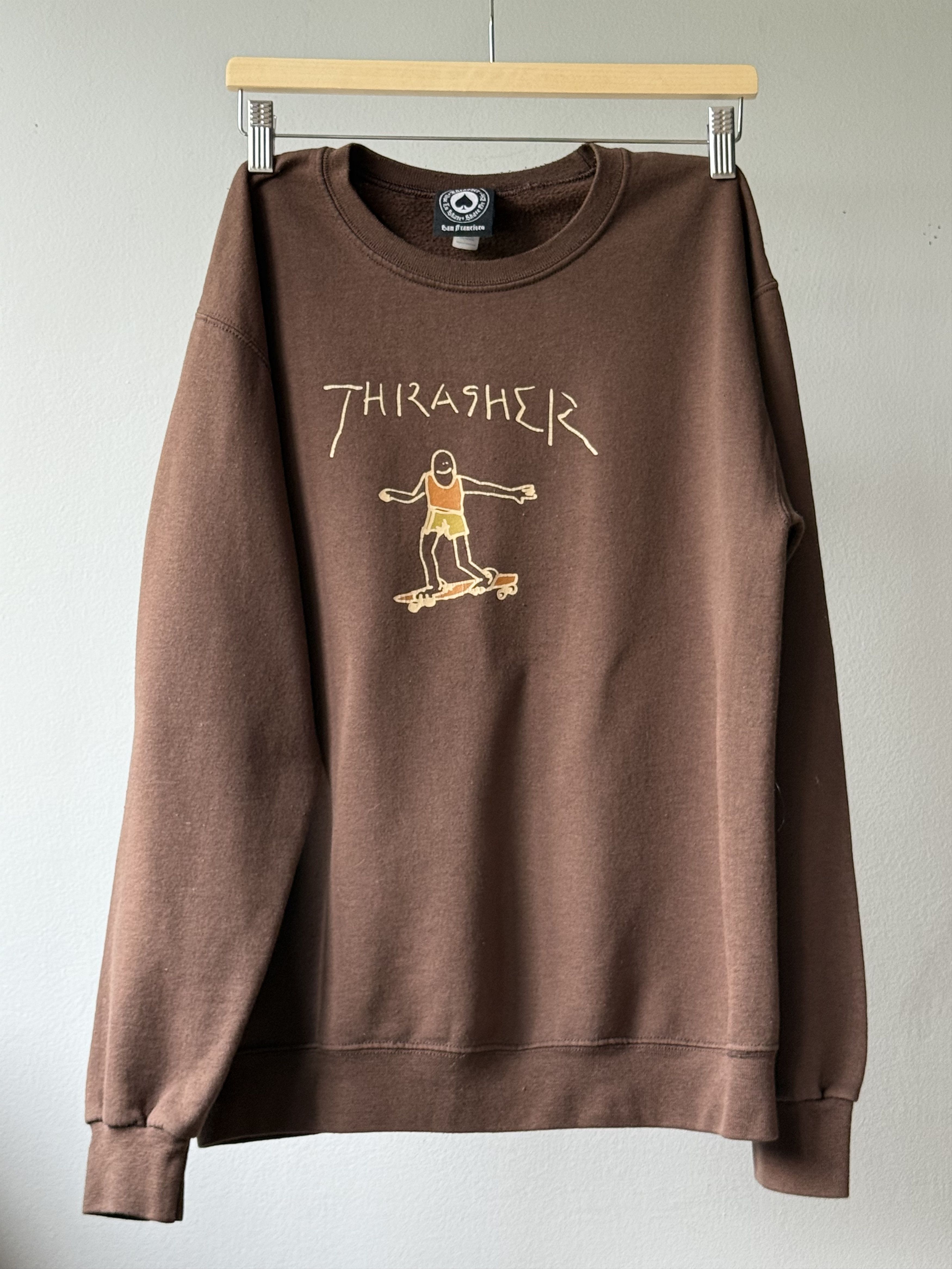 Thrasher Thrasher Gonz Logo Crew Brown Dark Chocolate L/S Sweatshirt Size US S / EU 44-46 / 1 - 5 Thumbnail