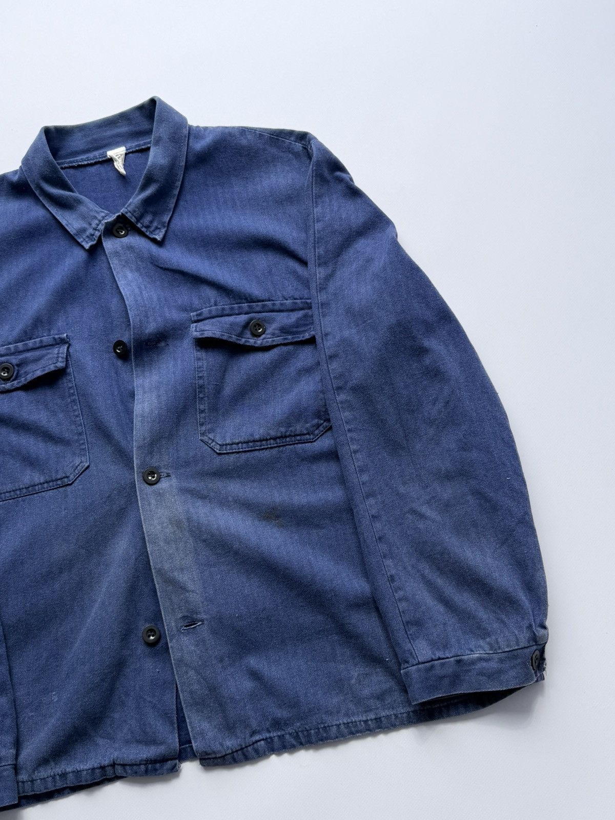 Vetra Vintage 70s French Work Faded Sanfor Chore Jacket Size US L / EU 52-54 / 3 - 6 Thumbnail