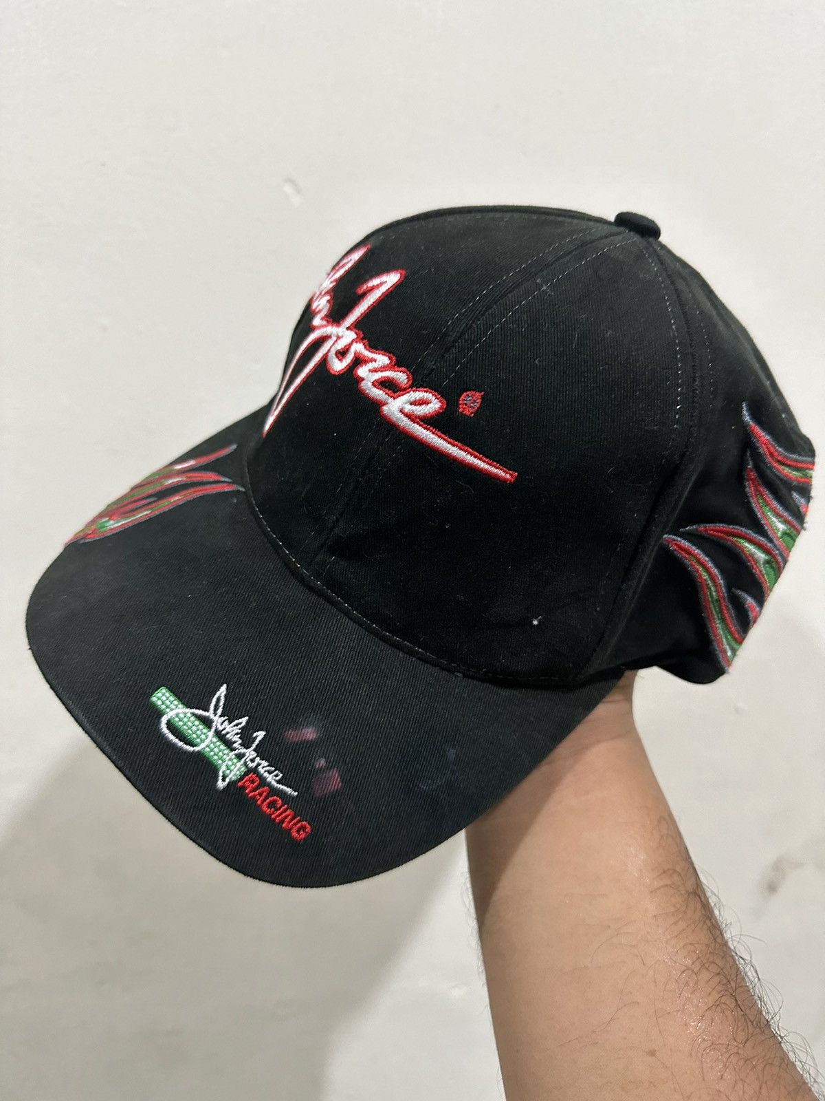 NASCAR VTG 90’s NHRA JOHN FORCE Snapback Size ONE SIZE - 5 Thumbnail