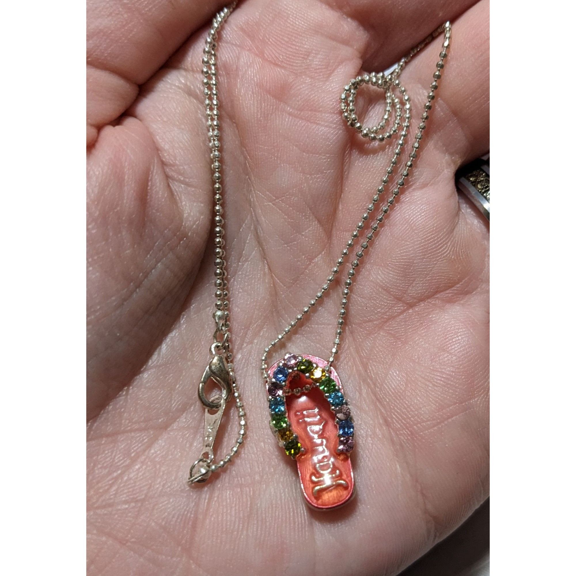 Other MC Rainbow Gem Enamel Hawaii Sandal Necklace Size ONE SIZE - 6 Thumbnail