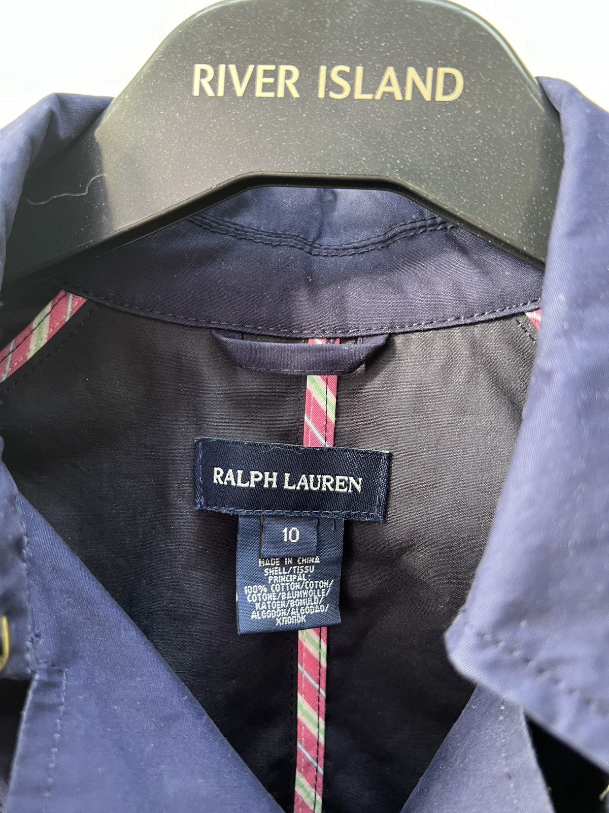 Ralph Lauren Vintage Ralph Lauren Girls Navy Blue Trench Coat Size XXS / US 00 / IT 34 - 10 Thumbnail