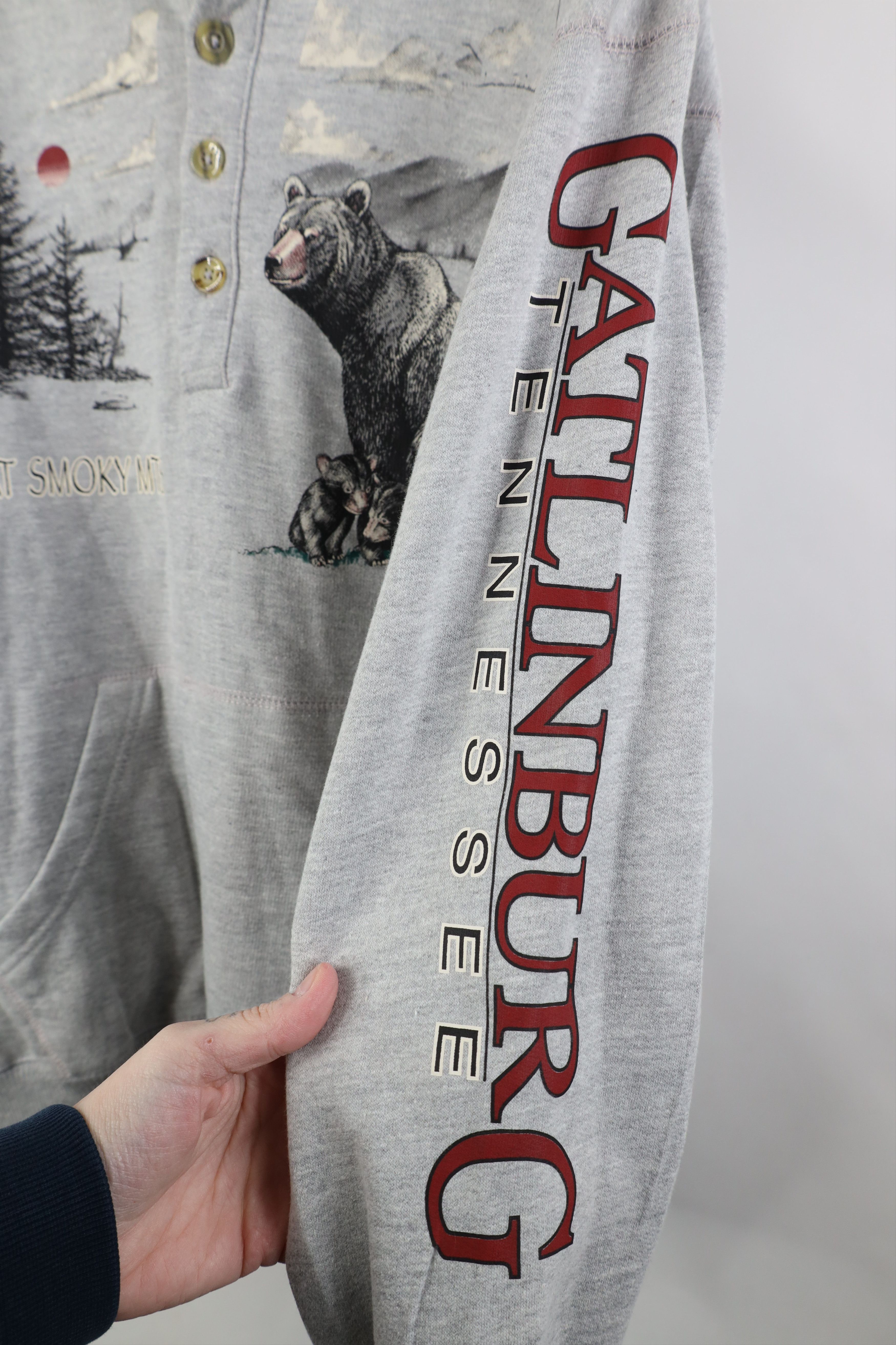 Vintage Vintage 90s Streetwear Mountains Bear Hoodie Sweatshirt Size US M / EU 48-50 / 2 - 7 Thumbnail