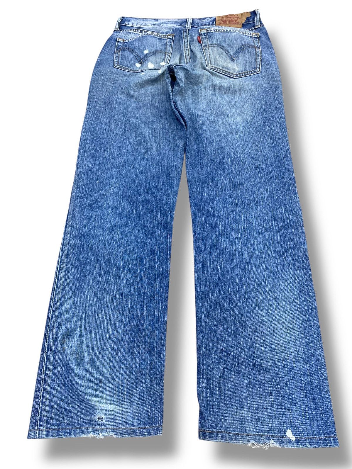 Levi's Vintage Levi’s 501 Faded Wash Style Ripped Jeans Size US 28 / EU 44 - 3 Thumbnail