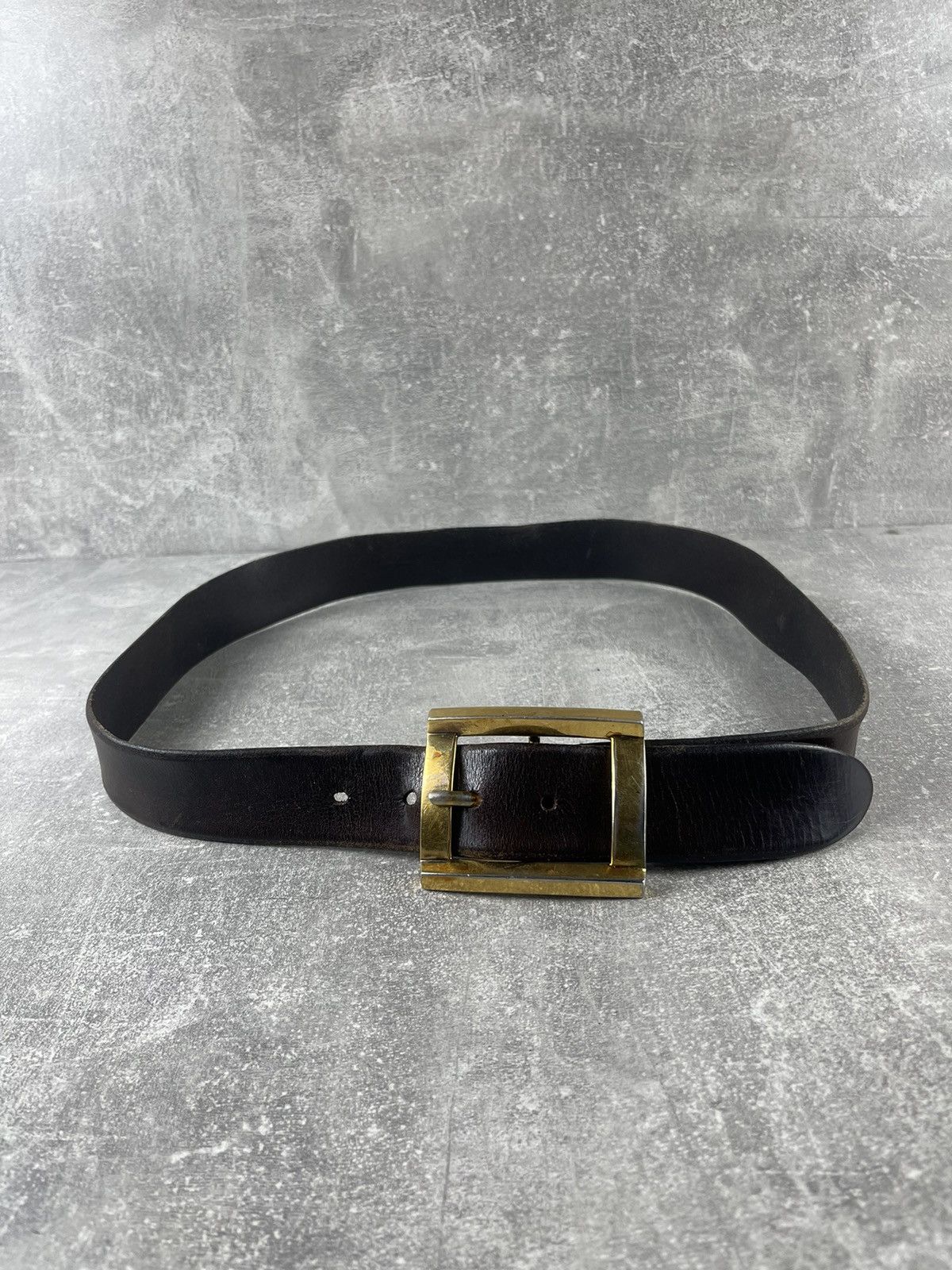 Dolce & Gabbana Dolce Gabbana Leather Belt Brown Gold Buckle Size 95/36 Size ONE SIZE - 2 Thumbnail