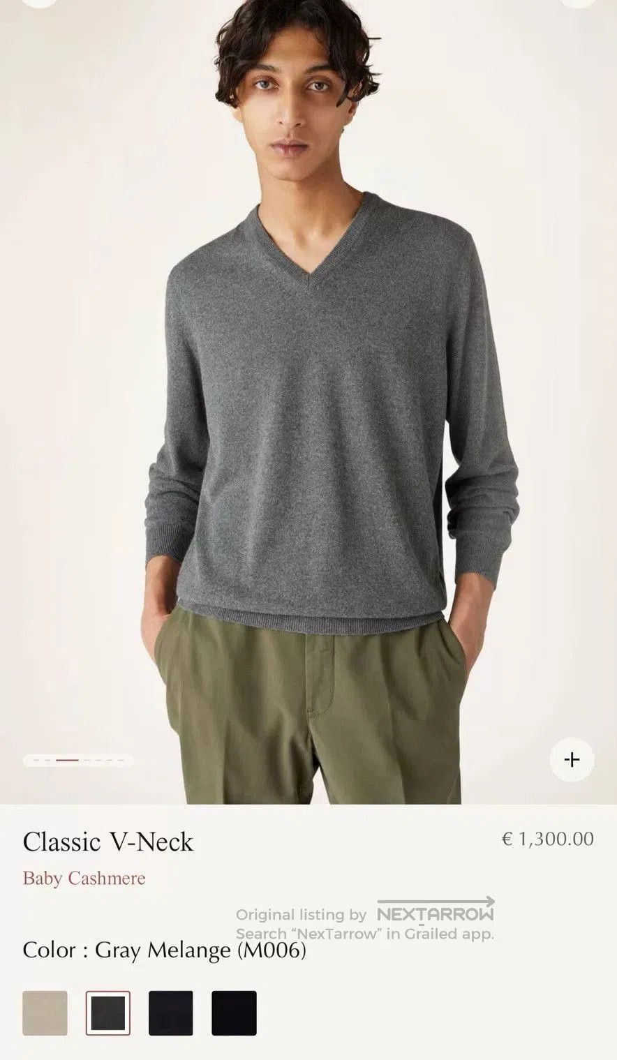 Loro Piana Baby Cashmere V-Neck Sweater.