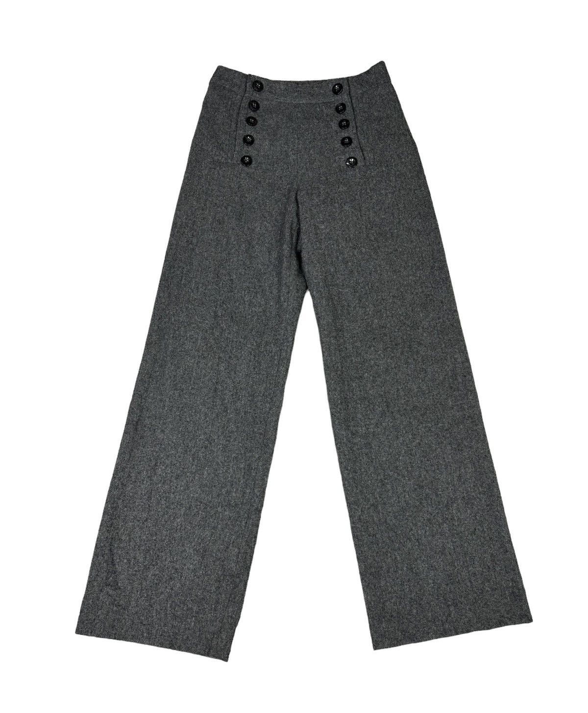 image of Marc Jacobs Wide Leg Wool Pants in Grey, Women's (Size 26)