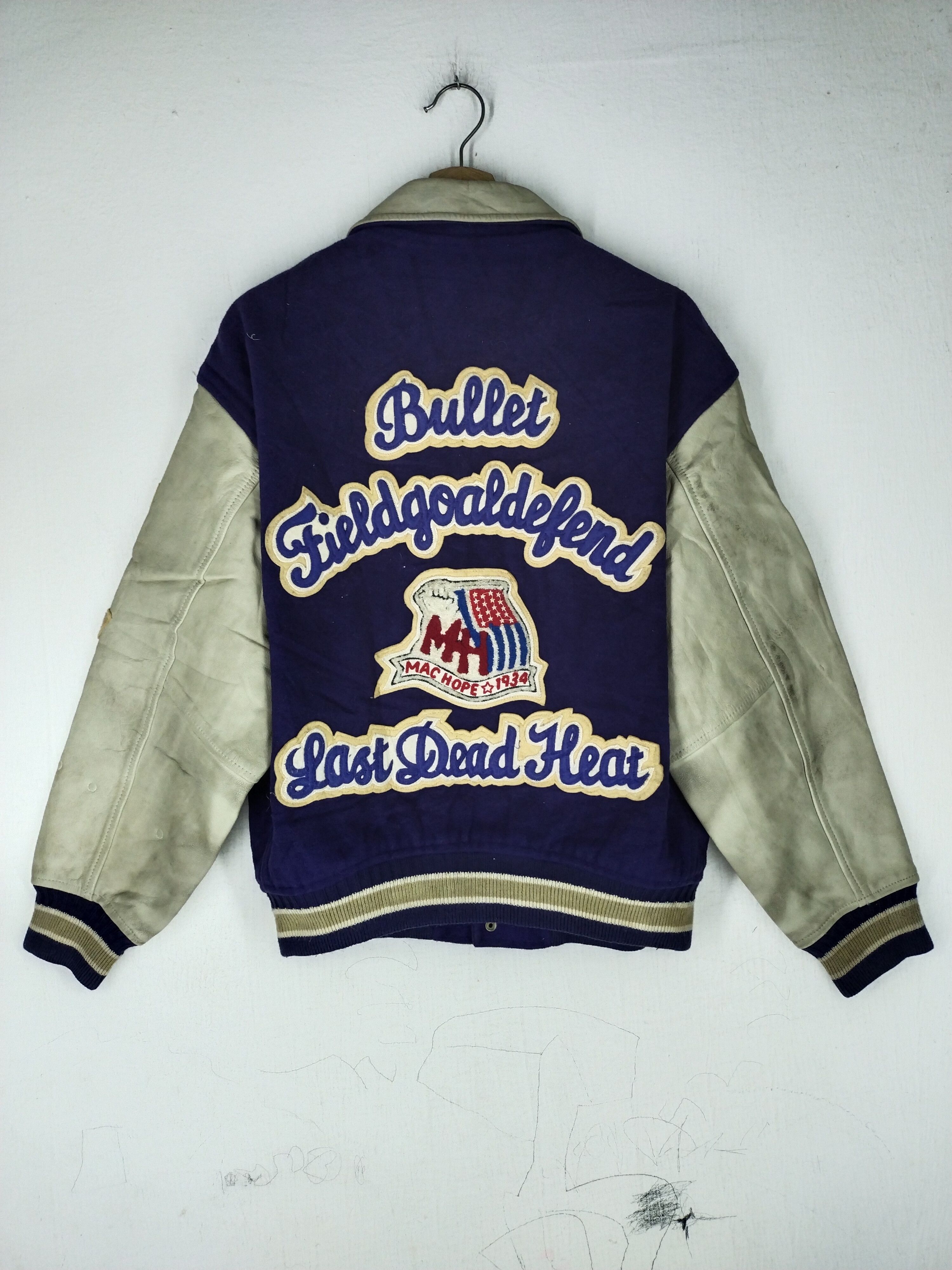 Vintage Vintage Machope Varsity Leather Wool Jacket Rare Size US M / EU 48-50 / 2 - 10 Thumbnail