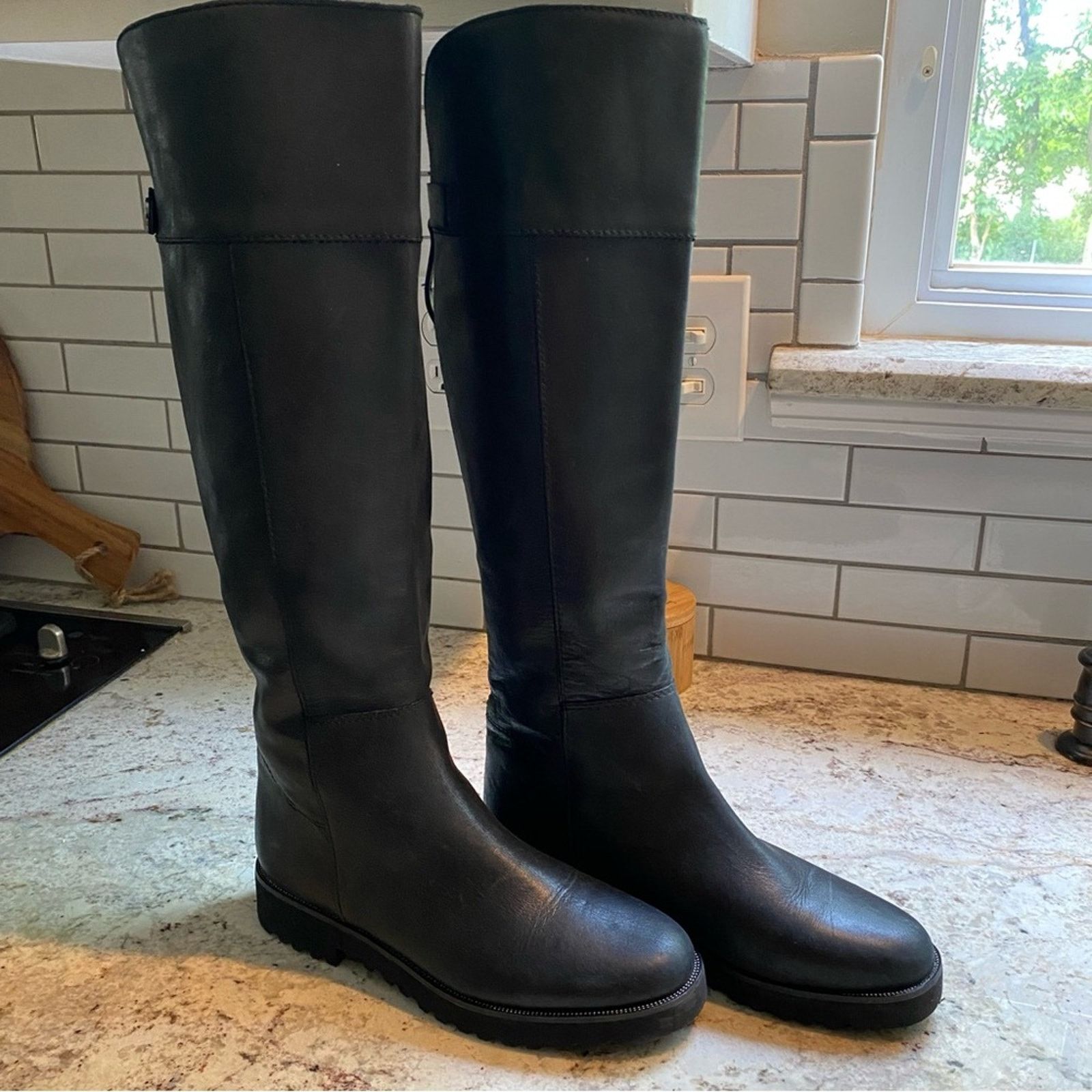 Franco Sarto Franco Sarto $189 Cosmina Tall Riding Boot Blk 6.5 Size US 6.5 / IT 36.5 - 2 Thumbnail