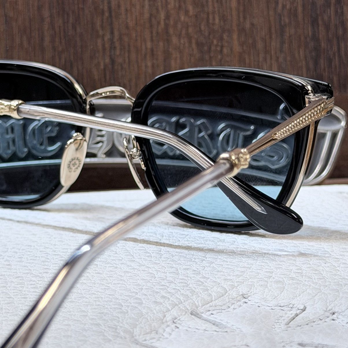 Chrome Hearts Chrome Hearts Strapadictome ‘Ocean’s Depth’ Sunglasses Size ONE SIZE - 11 Thumbnail
