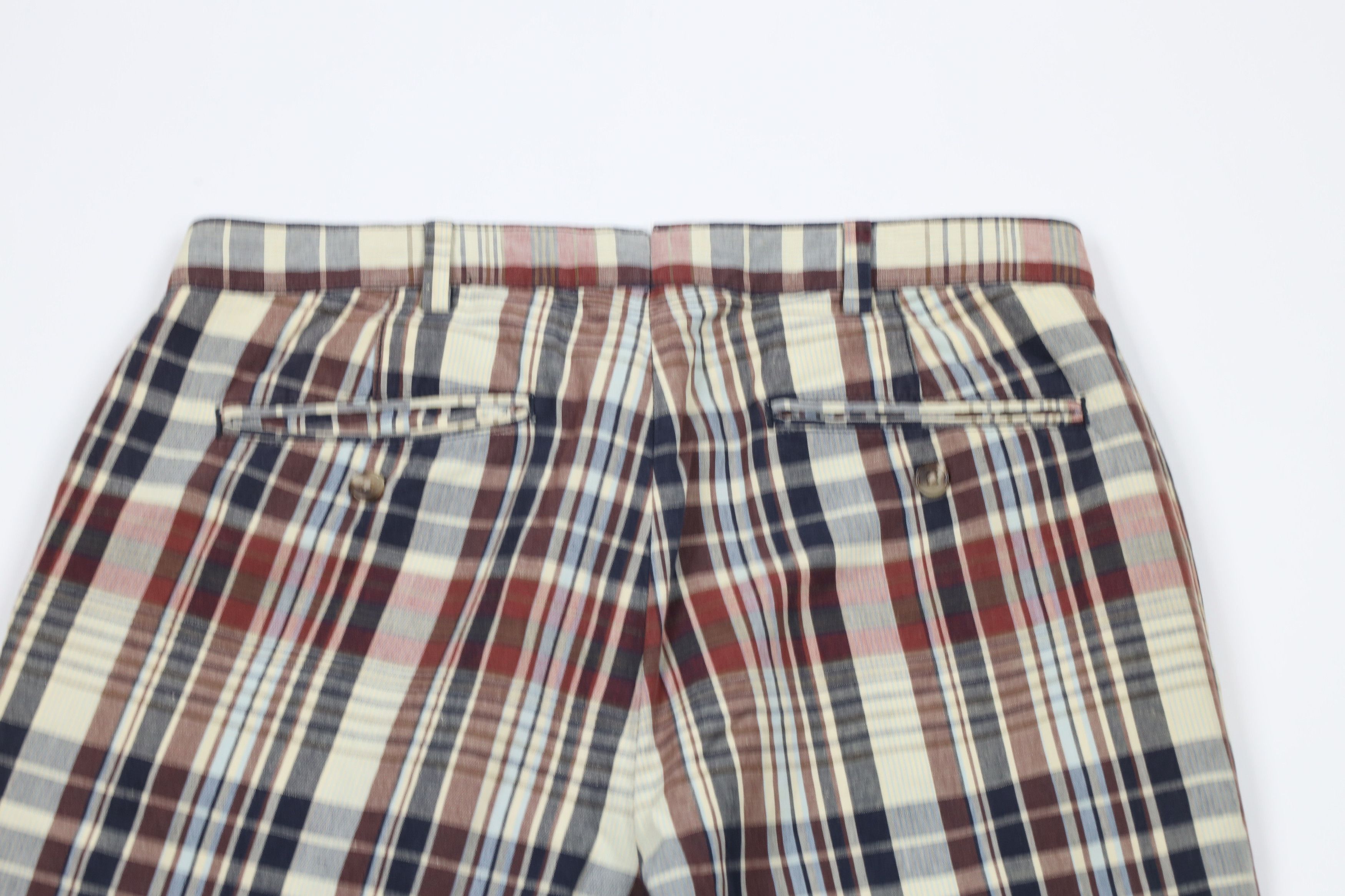 Lands' End × Vintage Vintage 90s Lands End Front Linen Blend Chino Pants Plaid Size US 34 / EU 50 - 11 Thumbnail