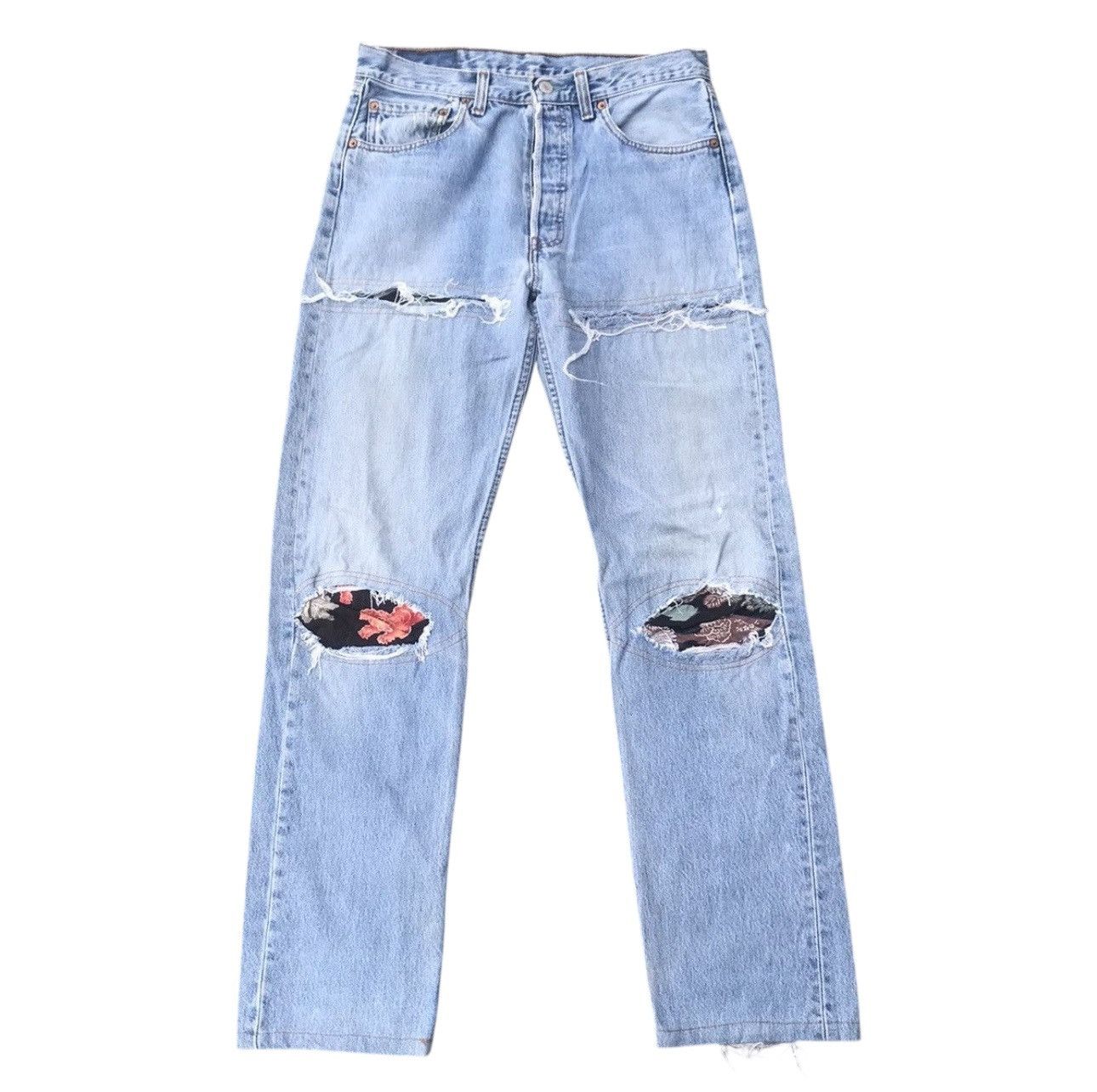 Levi's 90s Levis 501 Distressed Denim Jeans Sakura Size US 32 / EU 48 - 1 Thumbnail
