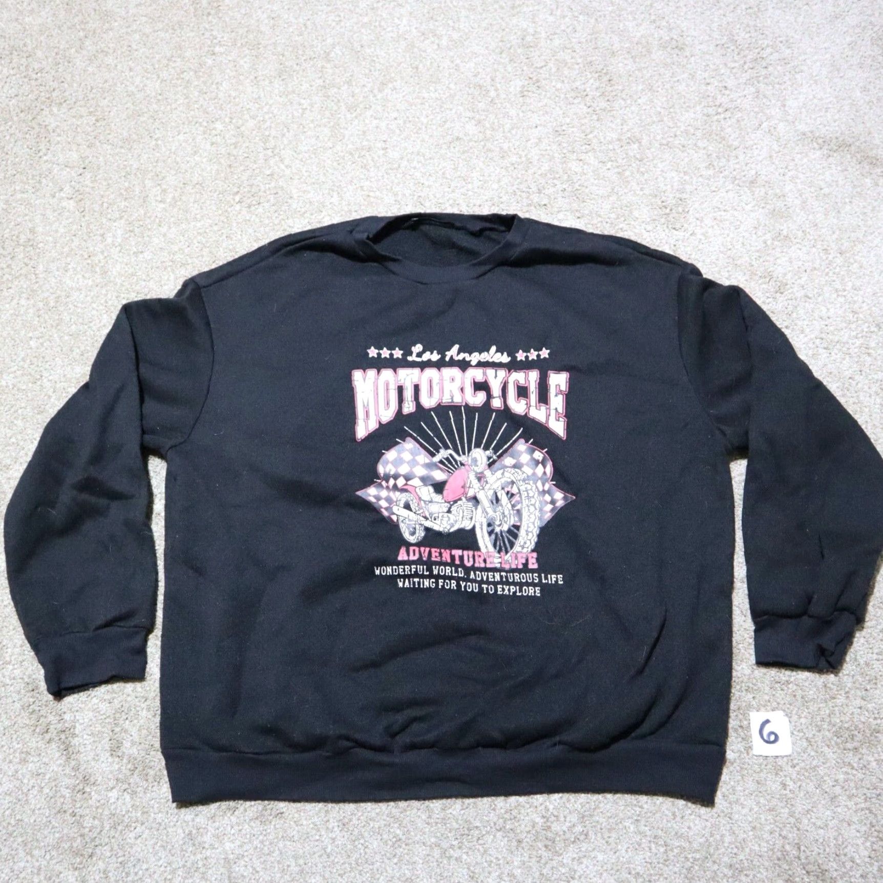 Shein SHEIN Hoodie Sweatshirt Los Angeles Motorcycle Club Unisex Adults XL Black Graphic Print 90s Theme Mens Womens Size US XL / EU 56 / 4 - 2 Thumbnail
