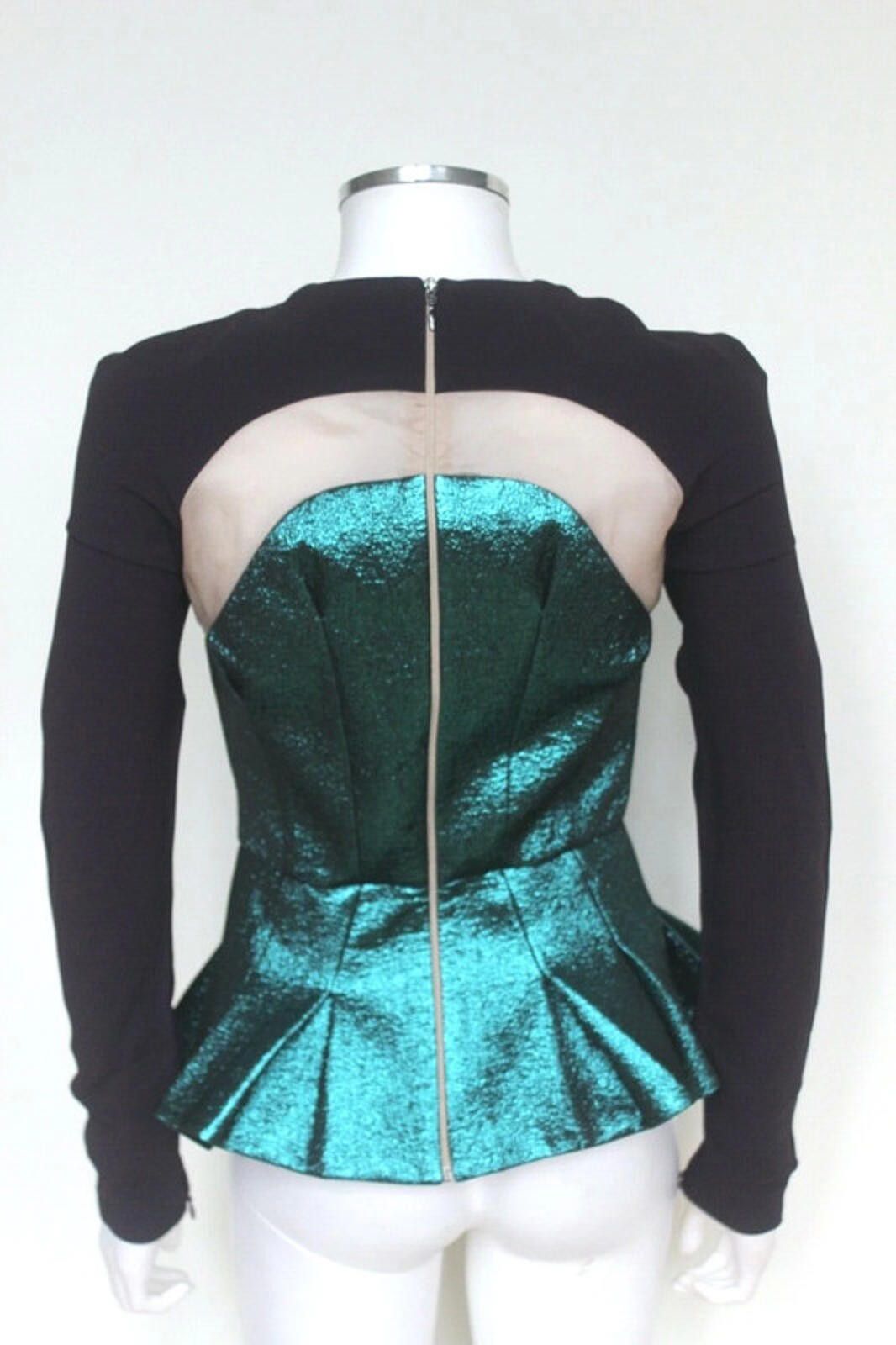 Other Antonio Berardi Green Purple Mesh Metallic top UK 8 Size S / US 4 / IT 40 - 3 Thumbnail