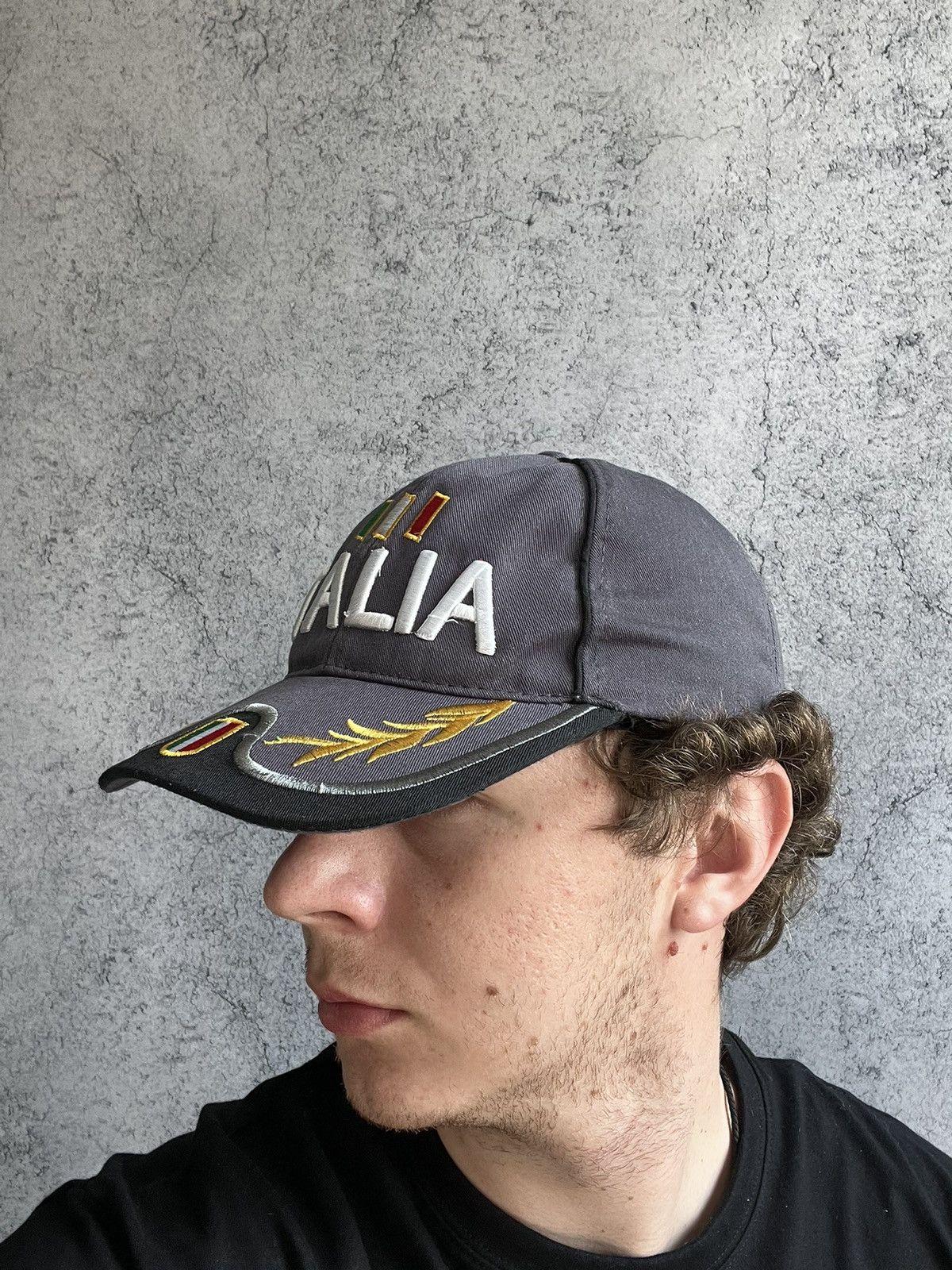 Vintage Y2K Italia Cap Mens One Size Embroidered Logo Hype Size ONE SIZE - 3 Thumbnail