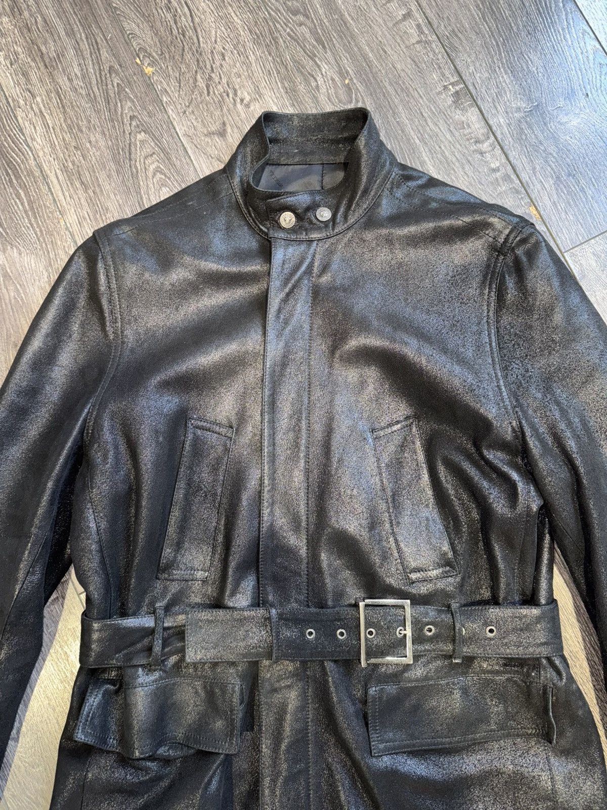 Versace Versace leather trench jacket size 50 IT, international M Size US M / EU 48-50 / 2 - 2 Thumbnail