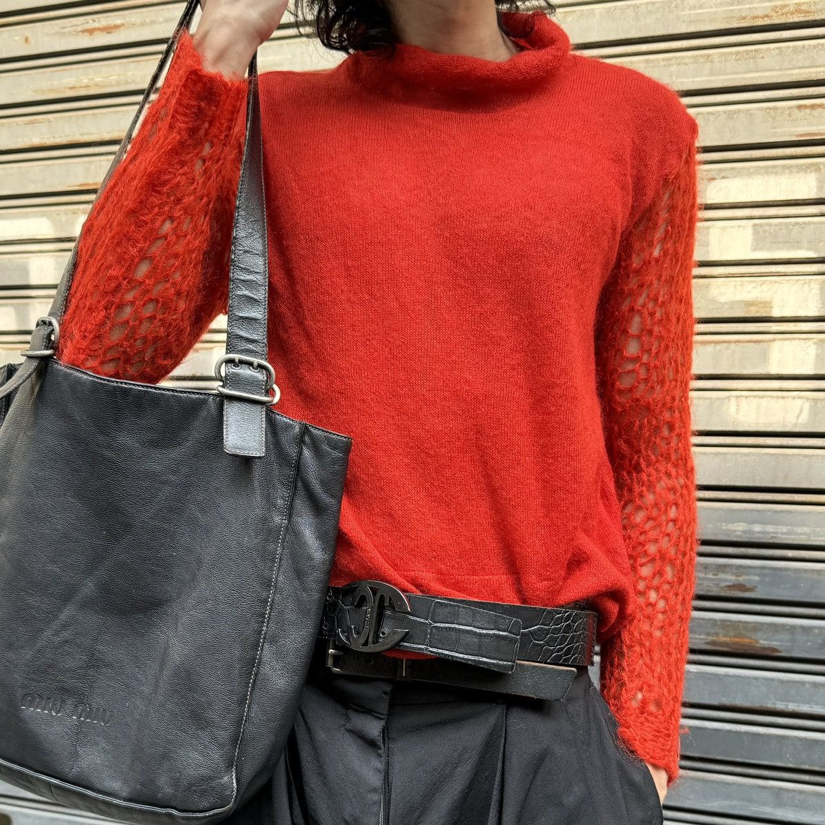 Comme des Garcons Comme des Garcons Fishnet Sleeves Knitwear Size US S / EU 44-46 / 1 - 1 Thumbnail