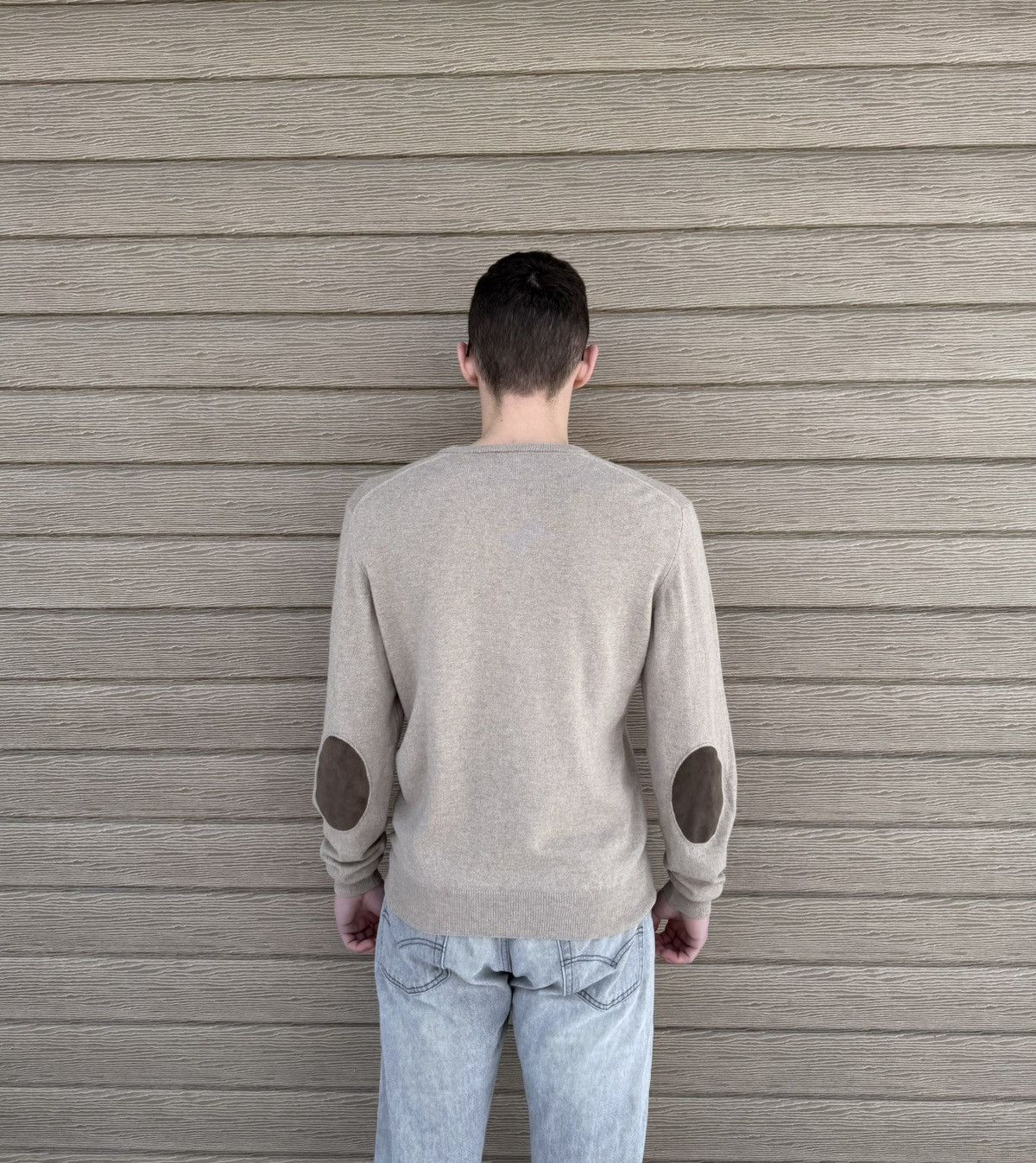 Hackett Hackett Merino Silk Cashmere Sweater Pullover M ElbowPatches Size US M / EU 48-50 / 2 - 2 Thumbnail