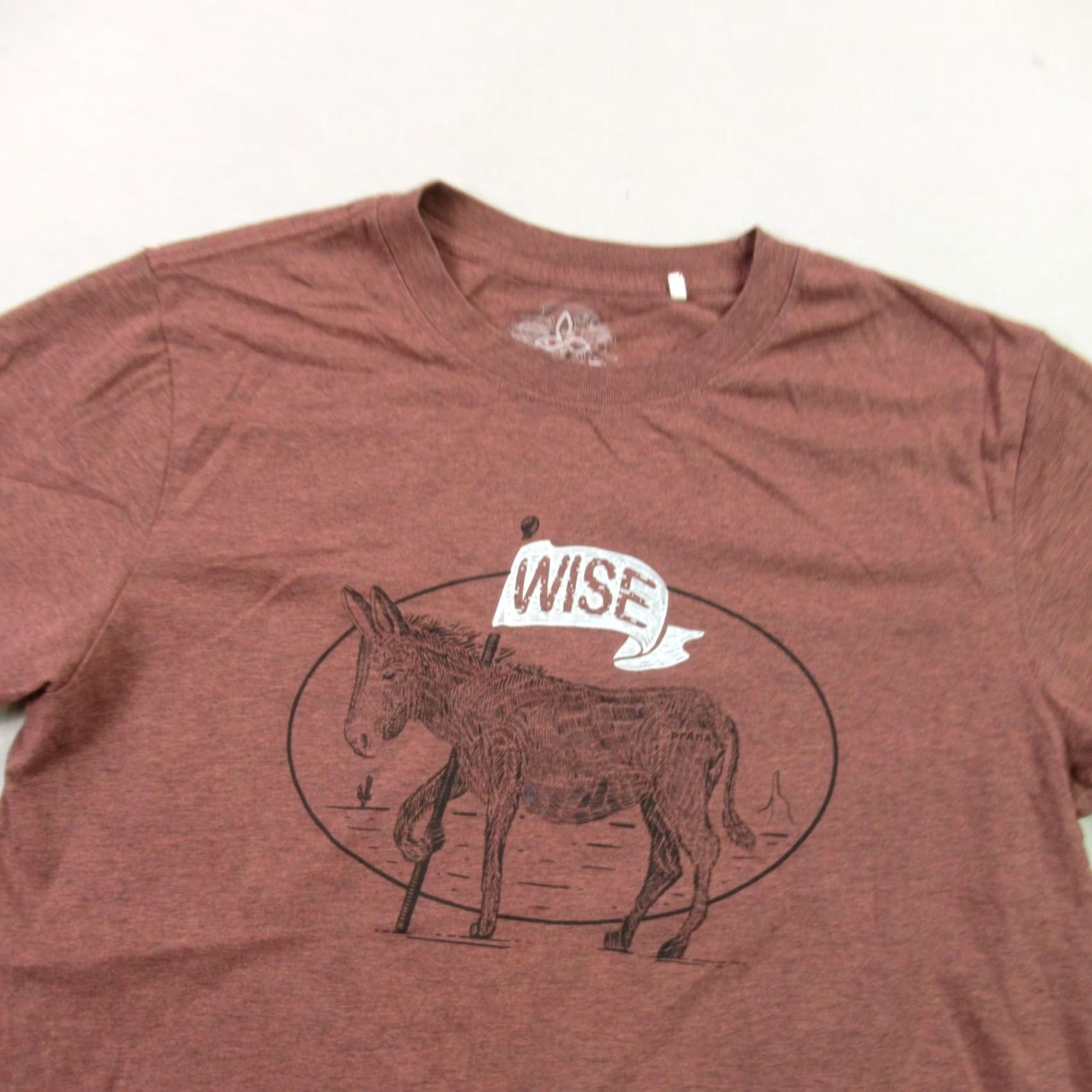Prana Prama Shirt Mens Small Short Sleeve Cotton Casual Crew Neck Donkey Size US S / EU 44-46 / 1 - 2 Thumbnail