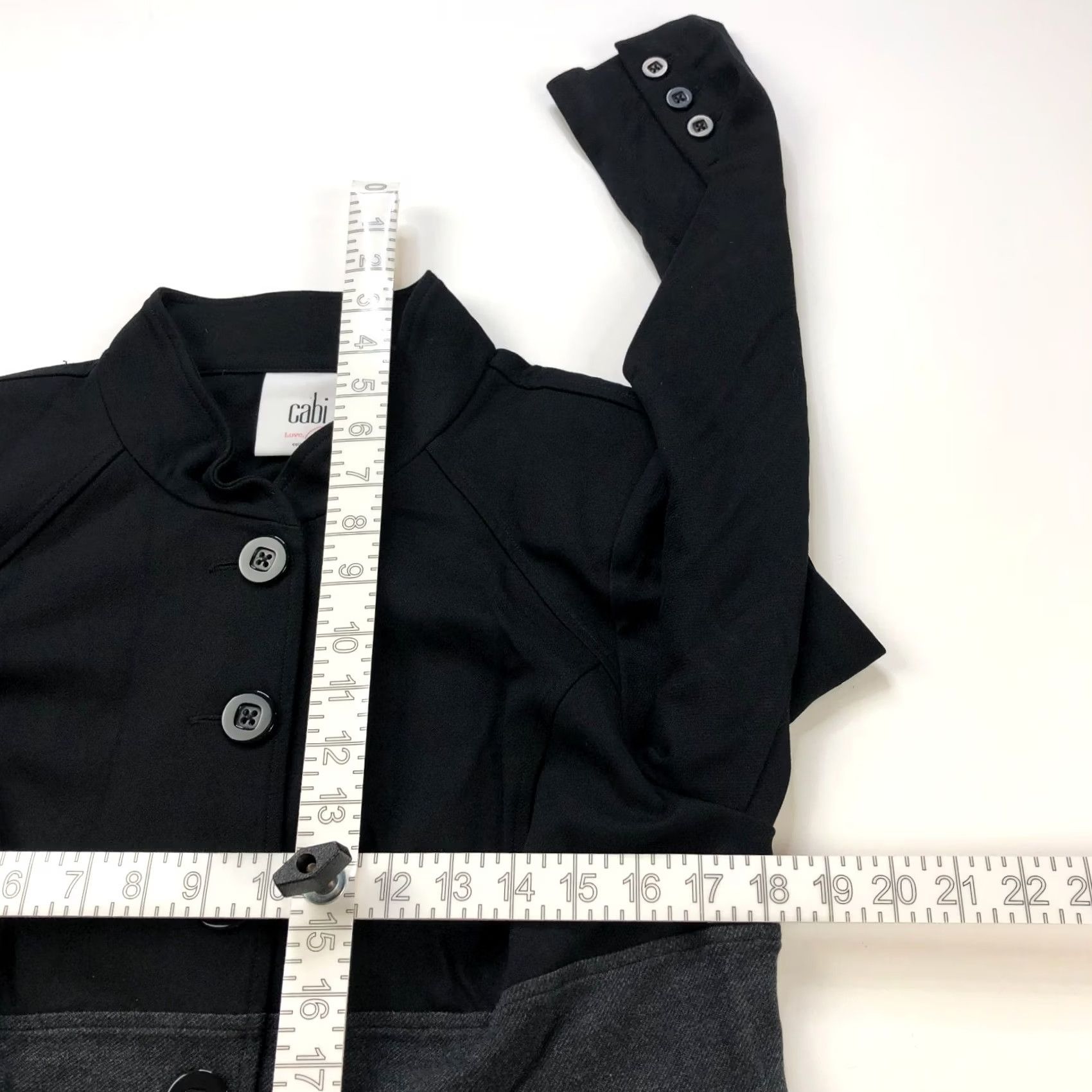 Vintage Cabi Osaka Nights Jacket Medium Large 3176 Convertible Black Gray Ponte Knit Size M / US 6-8 / IT 42-44 - 5 Thumbnail