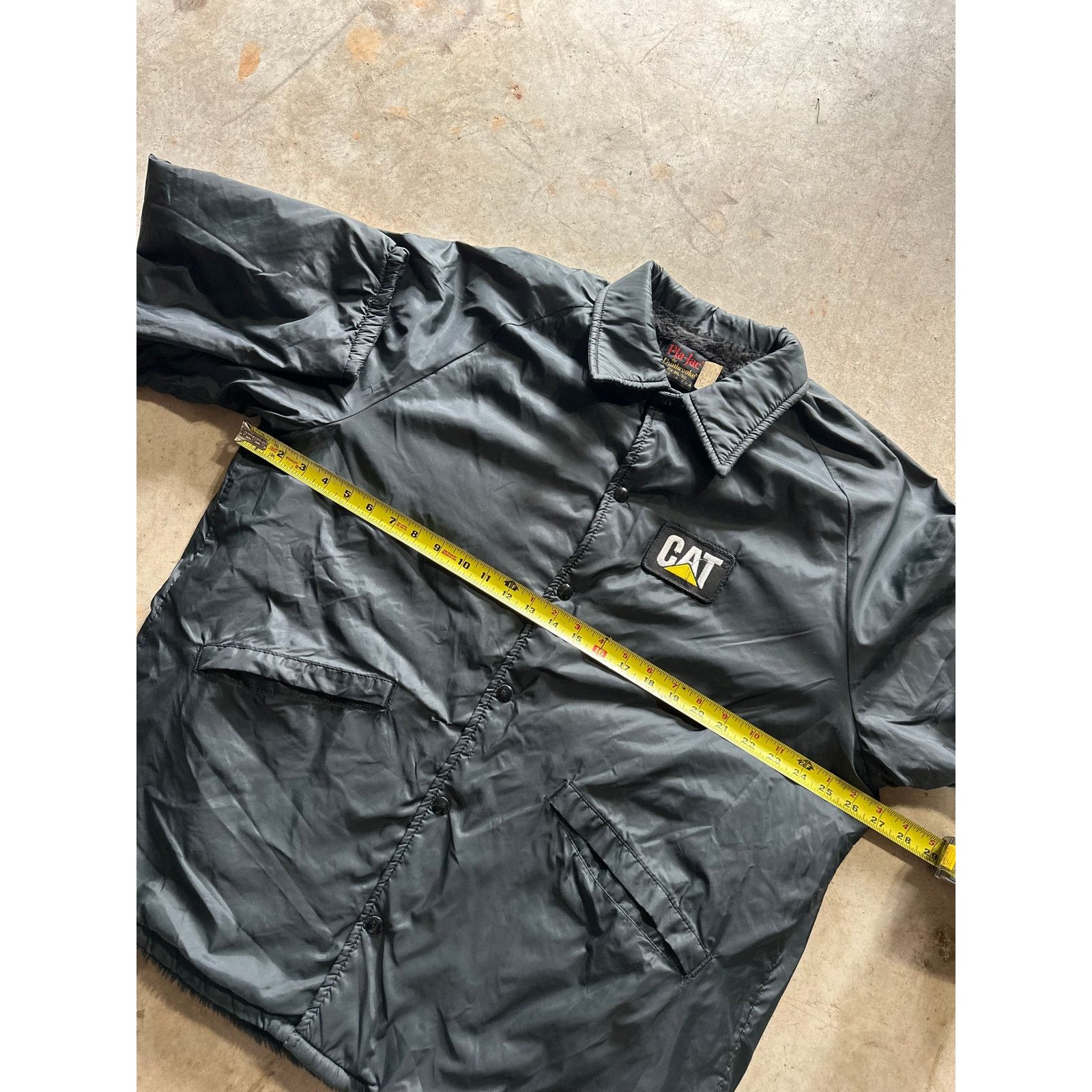 Caterpillar × Vintage Vintage CAT Construction Patch 90s 80s Faux Fur Lined Jacket Size US XL / EU 56 / 4 - 8 Thumbnail