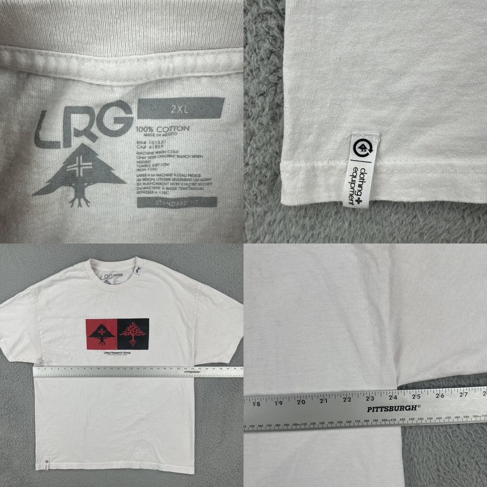 Vintage LRG T Shirt Mens White 2XL Hip Hop Streetwear Crew Neck Short Sleeve Size US XXL / EU 58 / 5 - 8 Thumbnail