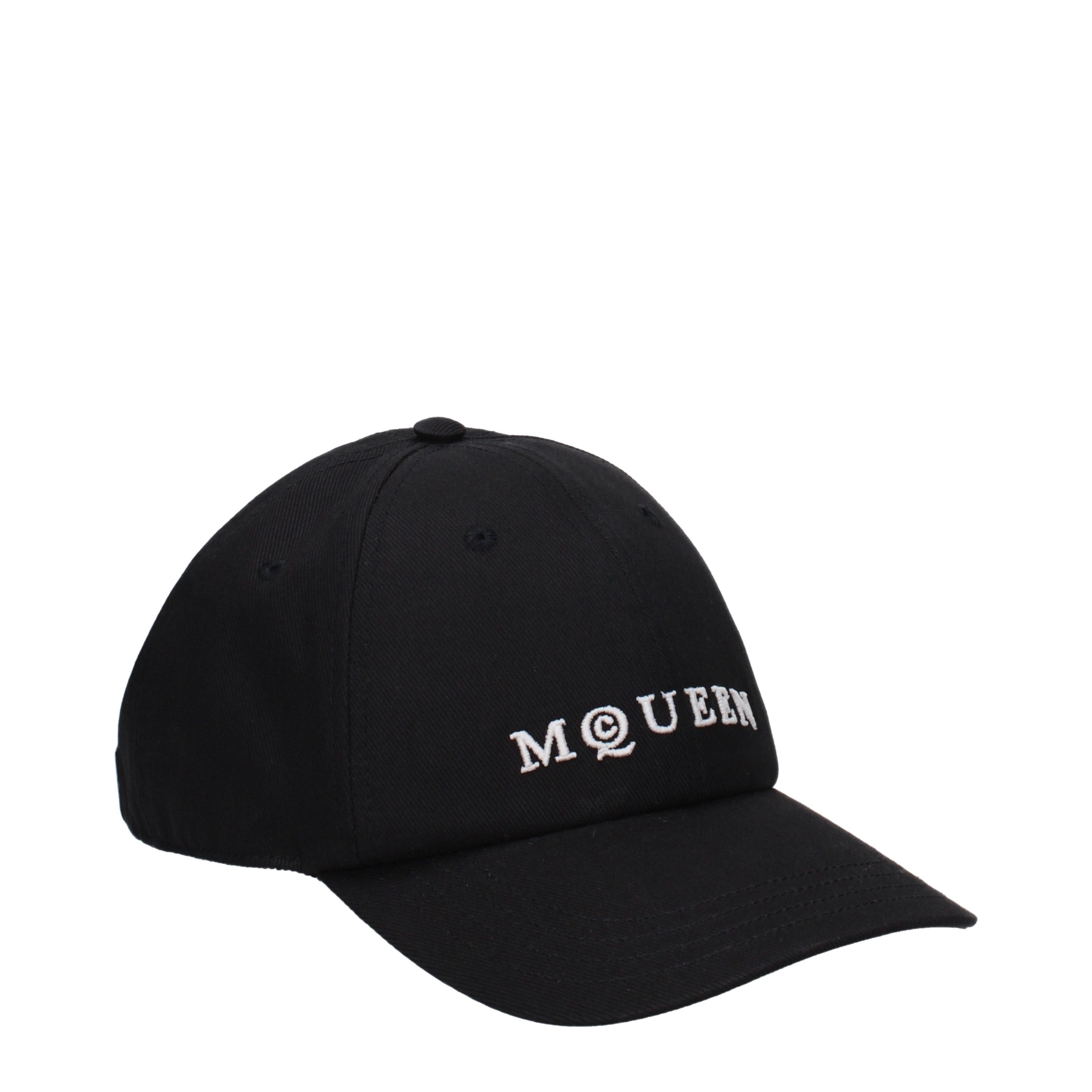 Alexander McQueen Alexander McQueen Hats Men Cotton Black Size ONE SIZE - 1 Thumbnail