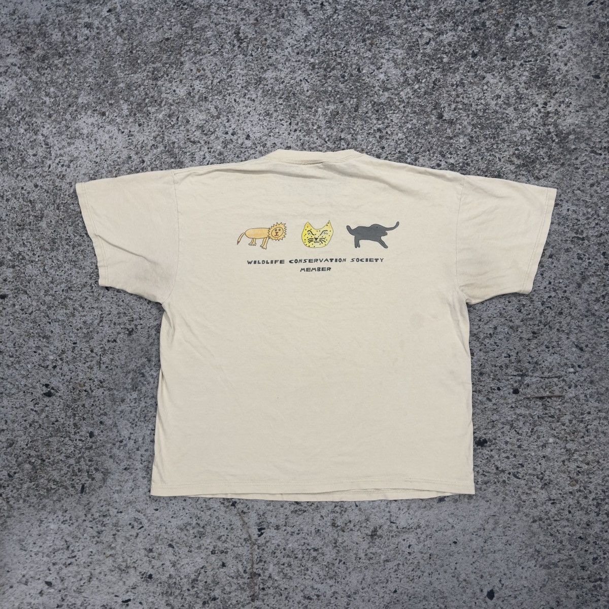 Vintage Wildlife Conservation Society Tee ERD Grunge Thrashed Faded Size US XL / EU 56 / 4 - 2 Thumbnail