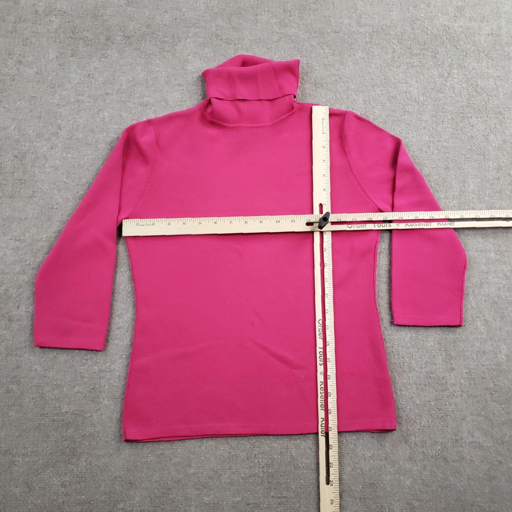Pinko QUEST-CE QUE C'EST? Sweater Womens Medium Pink Turtleneck Pullover Viscose Nylon Size M / US 6-8 / IT 42-44 - 4 Thumbnail