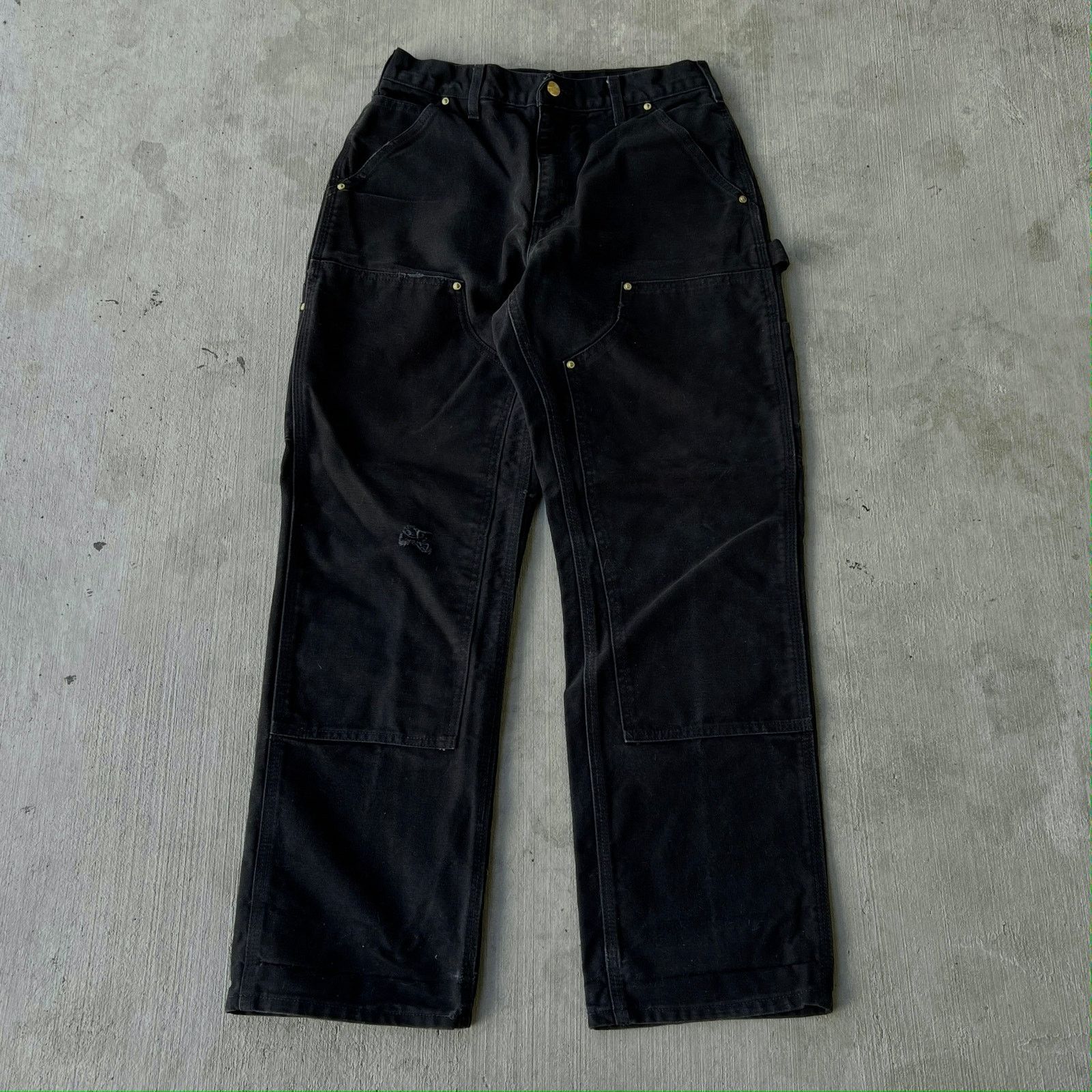Carhartt × Vintage Carhartt black double knee work wear carpenter pants Size US 31 - 1 Thumbnail