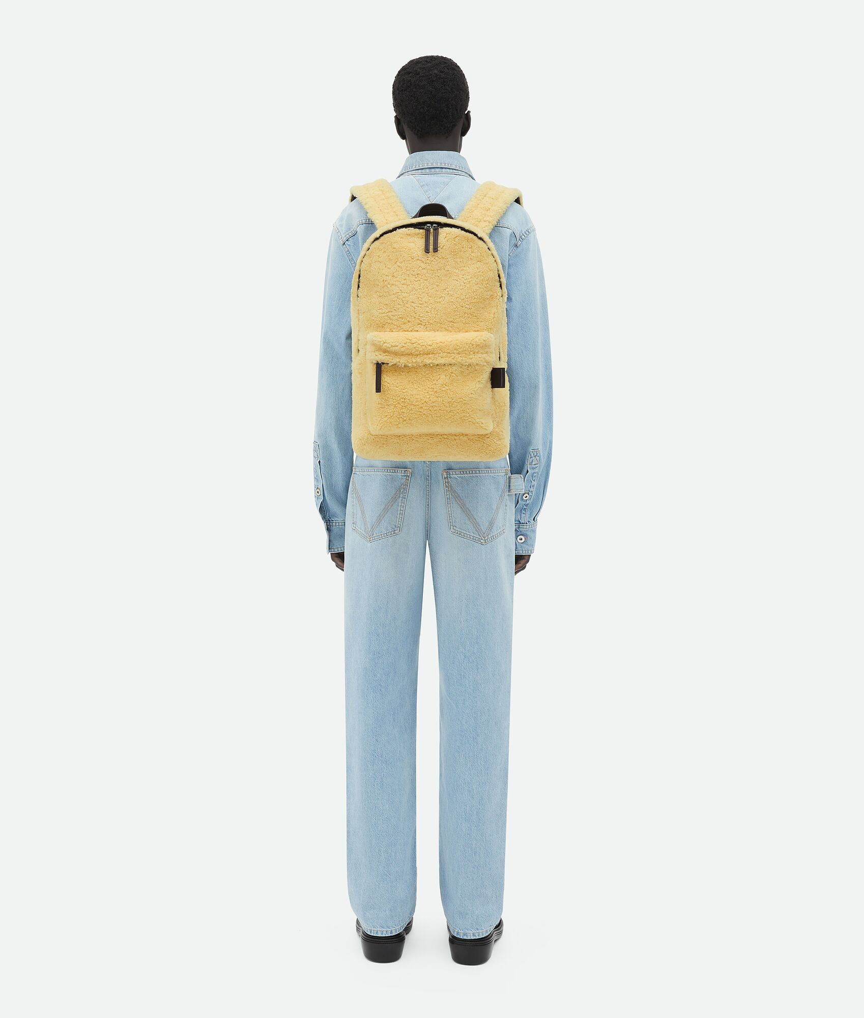 Bottega Veneta o1loc1c1025 Size: OS / Medium Archetype Backpack in Yellow Size ONE SIZE - 5 Thumbnail
