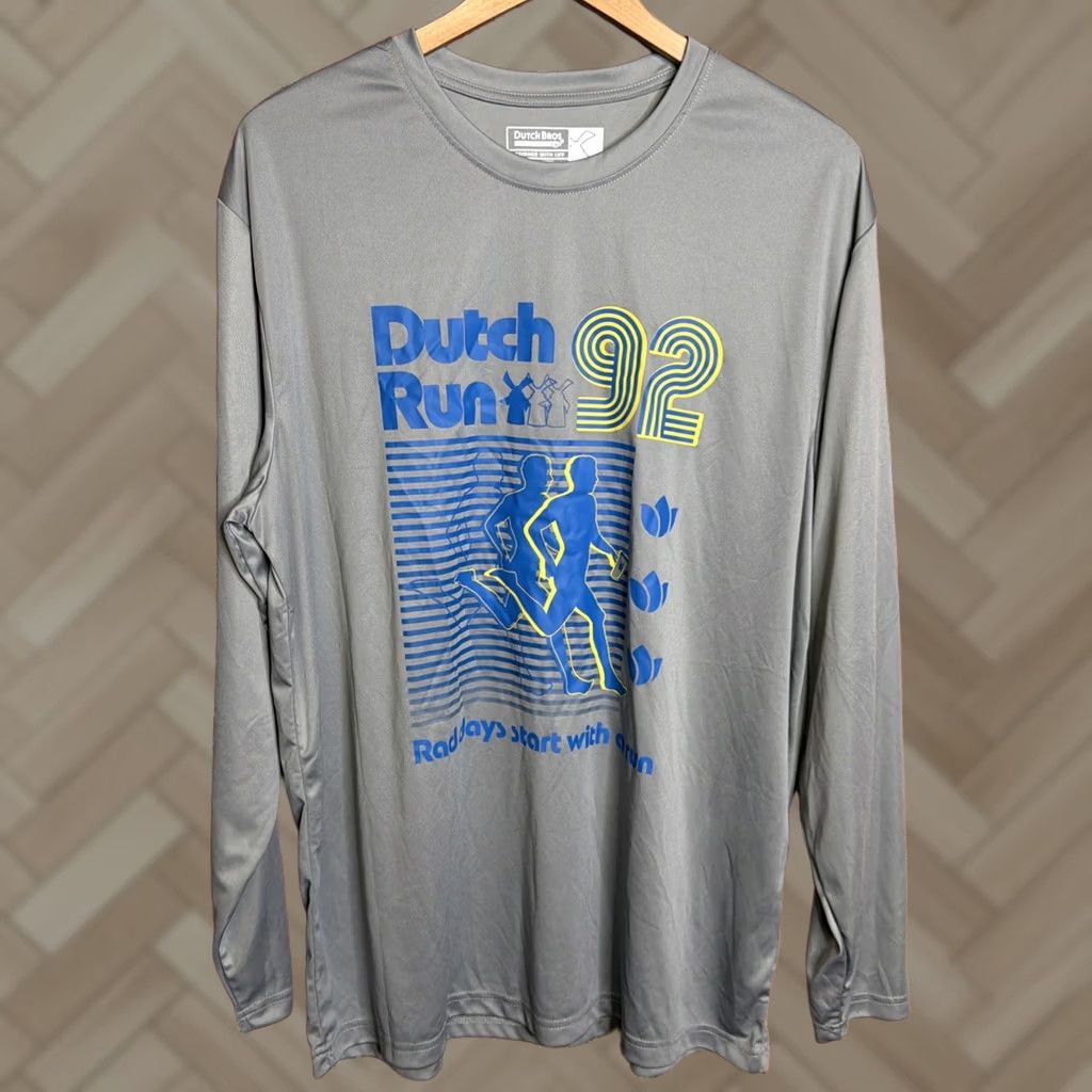 Vintage DUTCH BROS EMPLOYEE EXCLUSIVE Men’s Long Sleeve DUTCH RUN Shirt XL Gray Cotton Crew Neck Vintage No Size US XL / EU 56 / 4 - 1 Thumbnail
