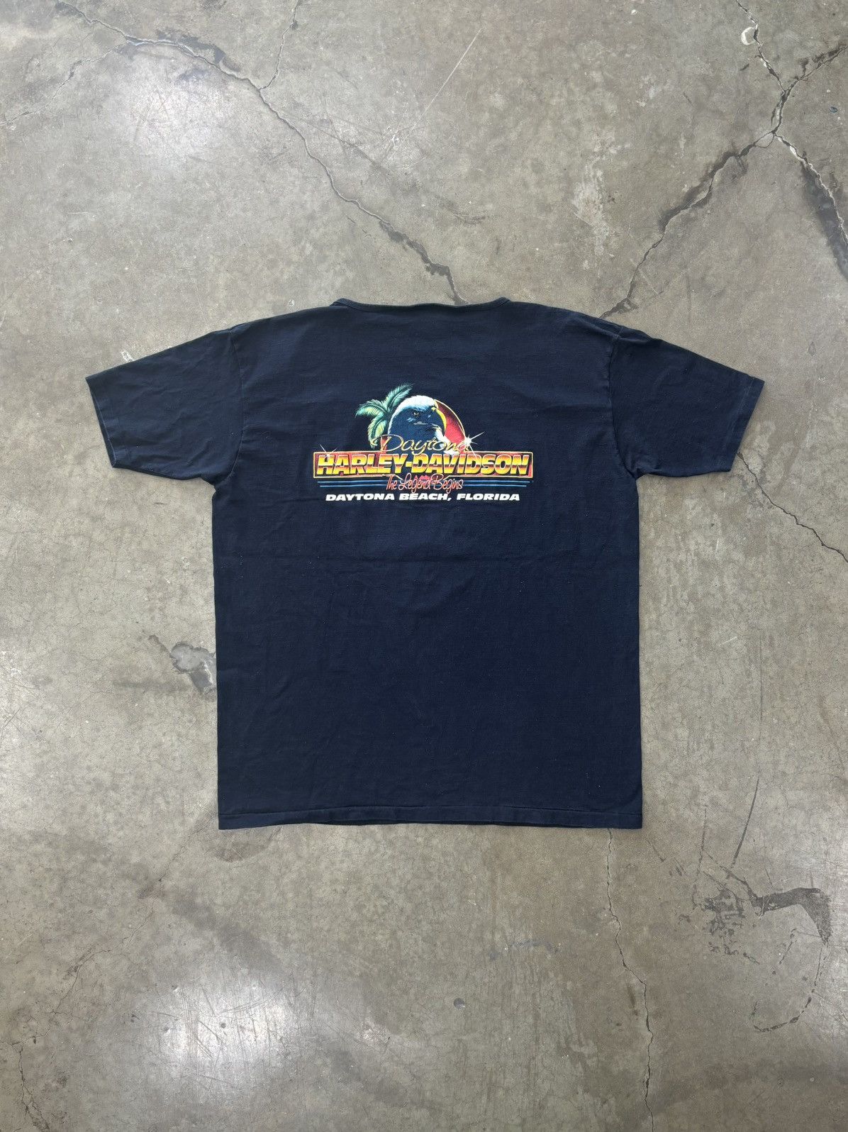 Harley Davidson × Vintage Vintage Harley Davidson Daytona Eagle Tribal Single Stitch Size US XL / EU 56 / 4 - 5 Thumbnail