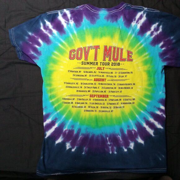 Band Tees Government Mule Summer Tour 2018 Tie Dye T-Shirt Size US M / EU 48-50 / 2 - 6 Thumbnail