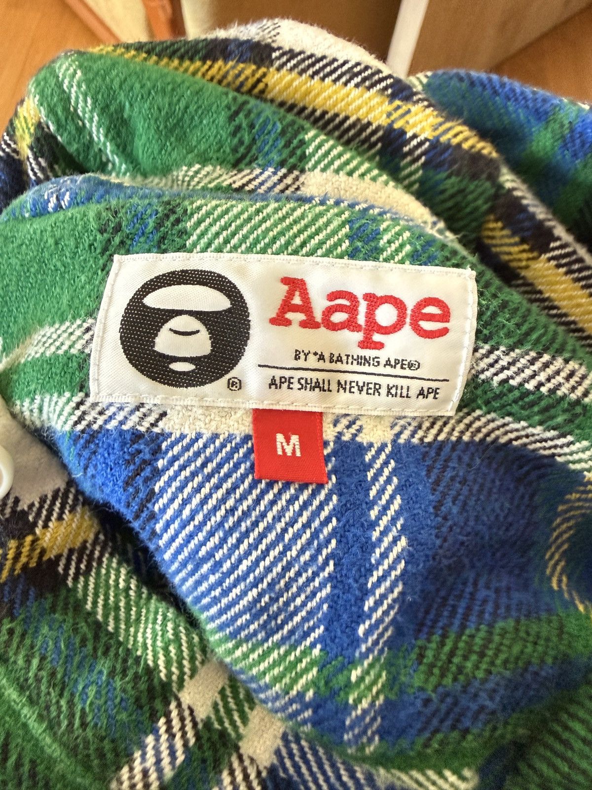 Aape Flannel Shirt Hoodie AAPE by A BATHING APE Size US M / EU 48-50 / 2 - 15 Thumbnail