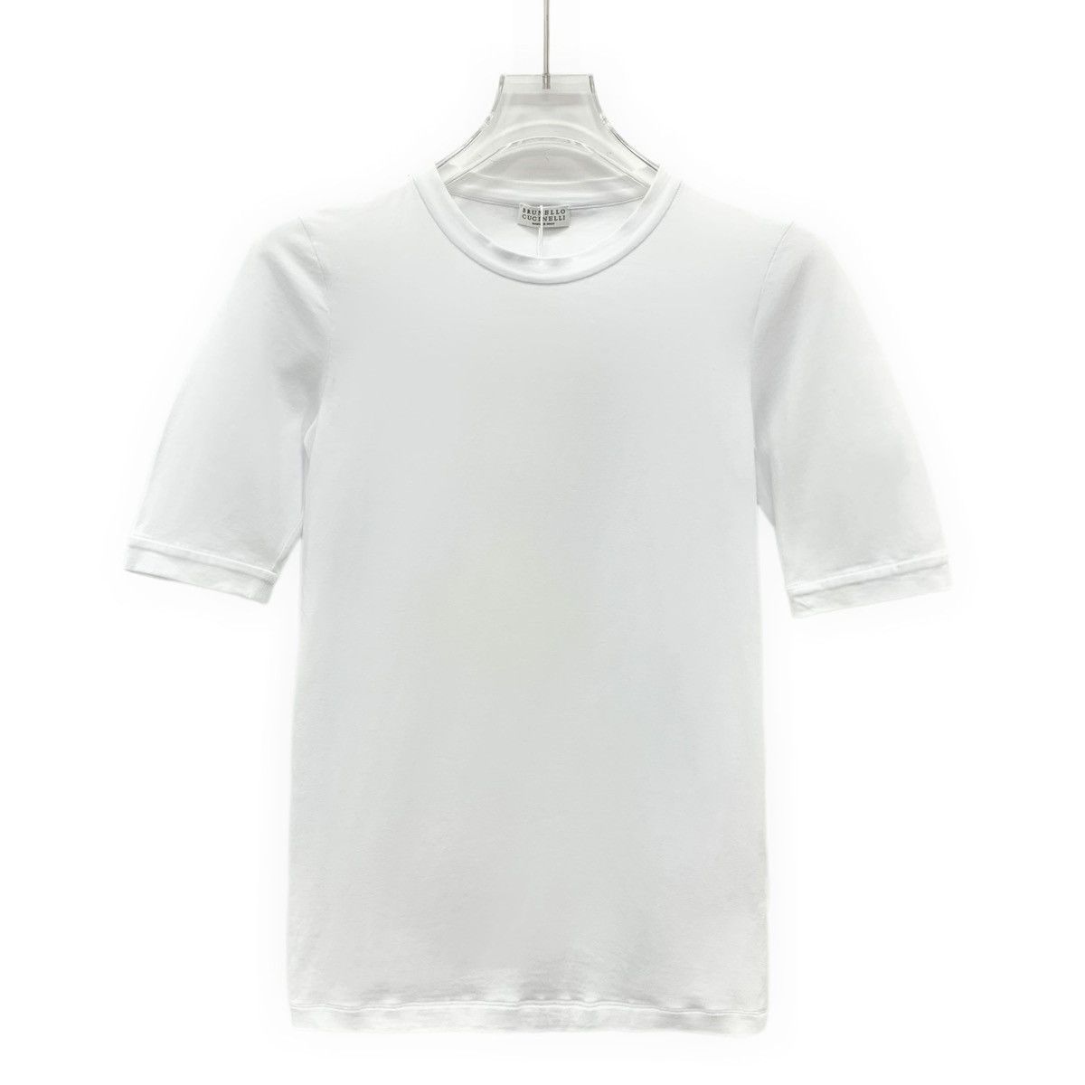 Brunello Cucinelli Brunello Cucinelli White Cotton Short Sleeve T-Shirt K26WX Size XXS / US 00 / IT 34 - 1 Thumbnail