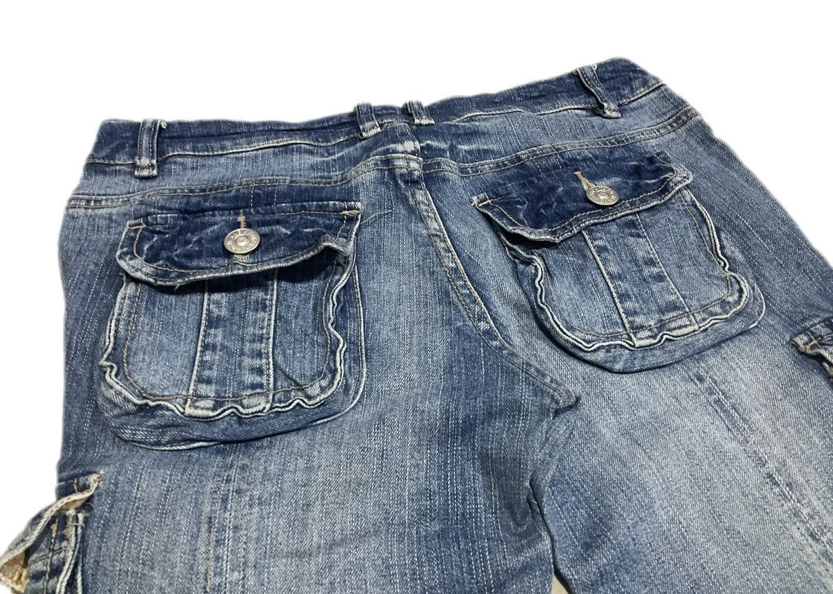 Hysteric Glamour × If Six Was Nine × Japanese Brand 🔥Sick Y2K AFT Africa Taro Flared Denim Cargo Jeans Size US 32 / EU 48 - 7 Thumbnail