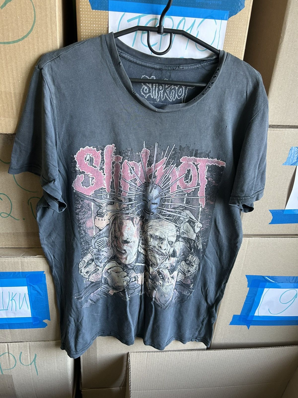 Slipknot Vintage Slipknot Faded Crazy Graphic Print 00s Unisex Size M Size US M / EU 48-50 / 2 - 6 Thumbnail