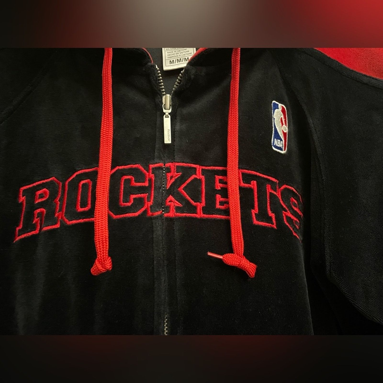 Reebok Reebok Houston Rockets NBA Cropped Red Embroidered HoodieM Size M / US 6-8 / IT 42-44 - 5 Thumbnail