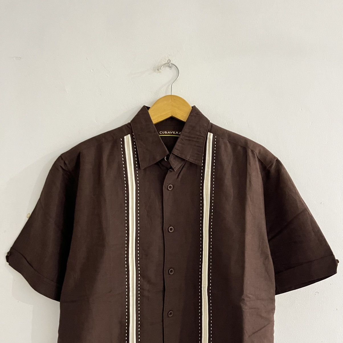 Cubavera Cubavera - Brown Short Sleeve Shirt Size US L / EU 52-54 / 3 - 2 Thumbnail