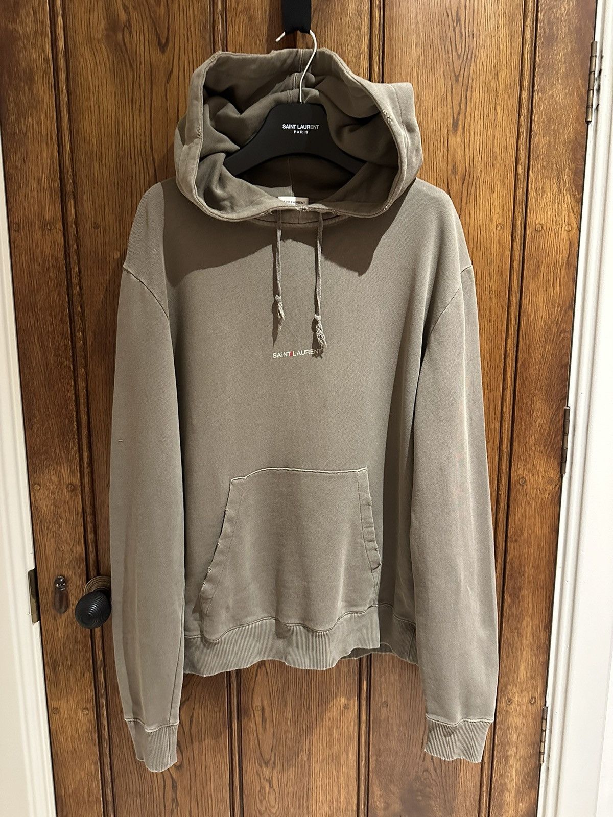 ★送料・関税込★SAINT LAURENT★RIVE GAUCHE LOGO HOODIE★ Saint Laurent Men's Rive Gauche Jersey Hoodie - Bergdorf Goodman