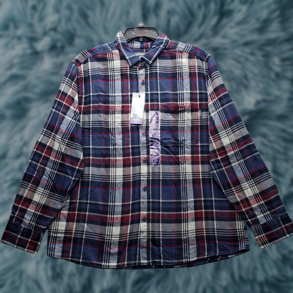 Eddie Bauer Eddie Bauer Bristol Flannel Shirt Mens XXL Multi Plaid Long Sleeve Button-Up Size US XXL / EU 58 / 5 - 1 Thumbnail