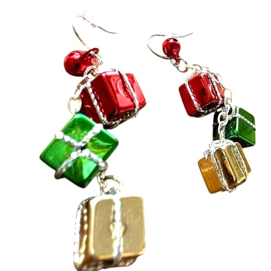 Handmade Christmas Gift Earrings Dangle Hooks New Festive Presents Ho Size ONE SIZE - 9 Thumbnail