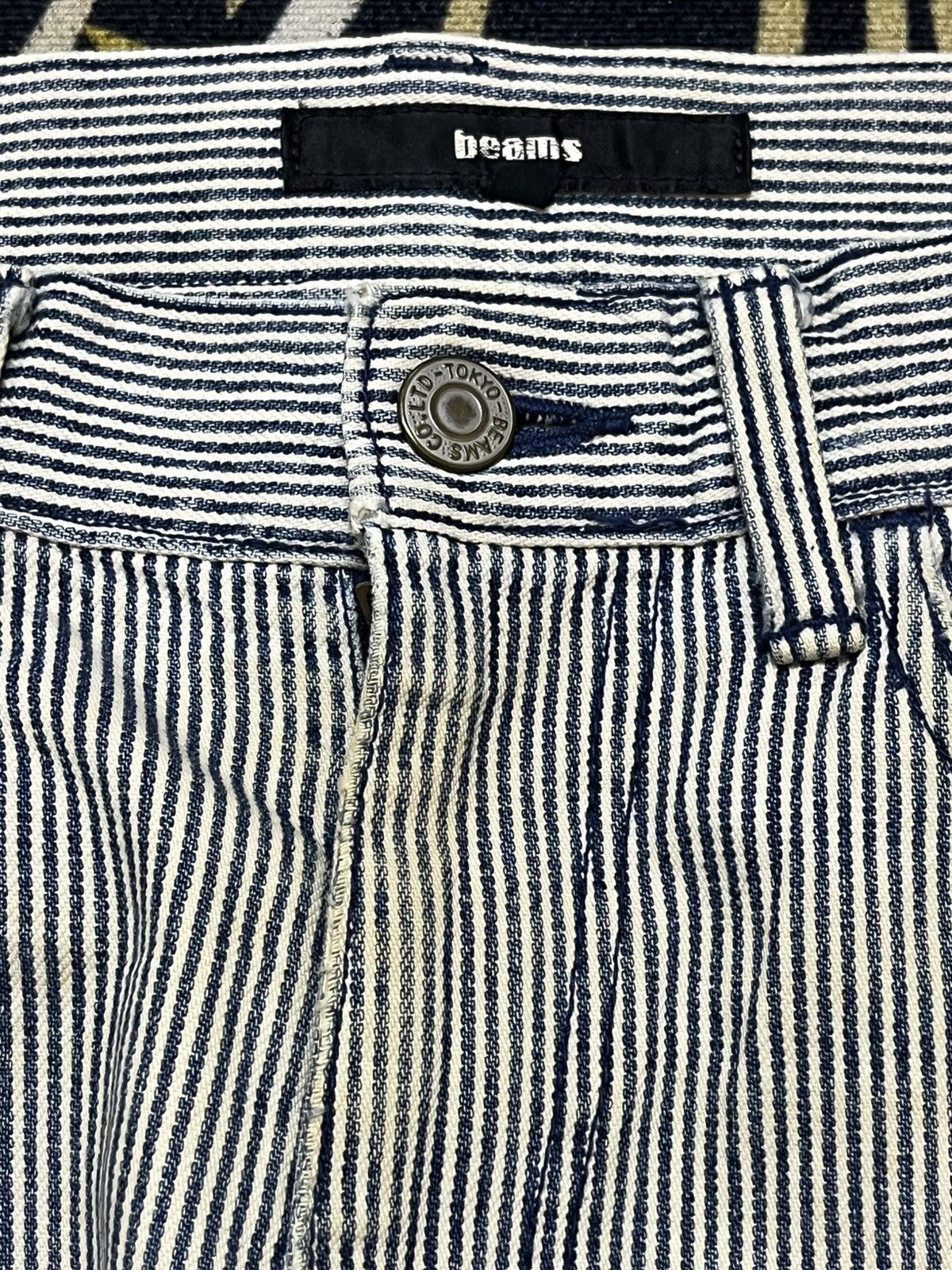 Beams Japan Vintage Beams Hickory Stripe Distressed Denim Size US 30 / EU 46 - 9 Thumbnail