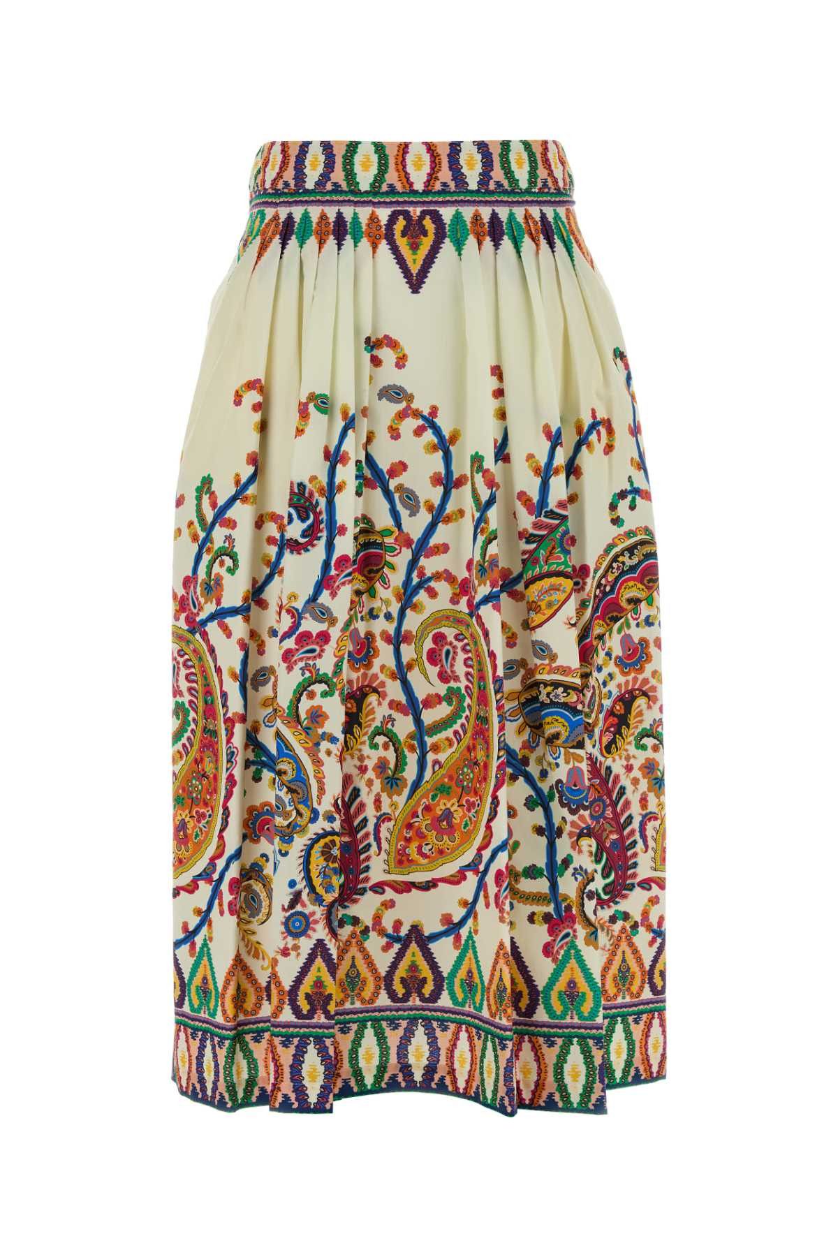 Etro Printed Cotton Skirt Size 28" / US 6 / IT 42 - 1 Thumbnail