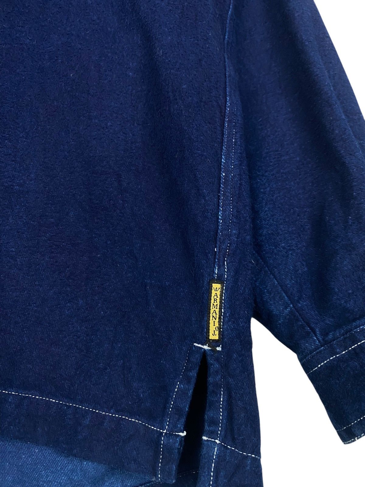 Armani × Vintage Vintage Armani Jeans Embroidered Navy Blue Size S Size S / US 4 / IT 40 - 5 Thumbnail
