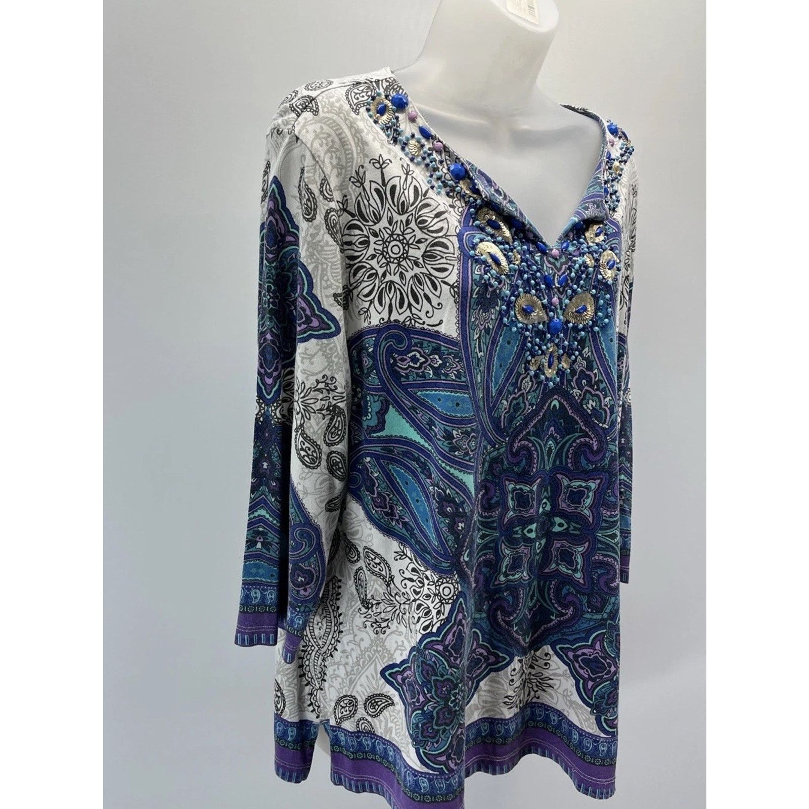 Chicos CHICO'S GRAND STATEMENT EMBELLISHED MULTI COLOR Size 3 Size XL / US 12-14 / IT 48-50 - 2 Thumbnail