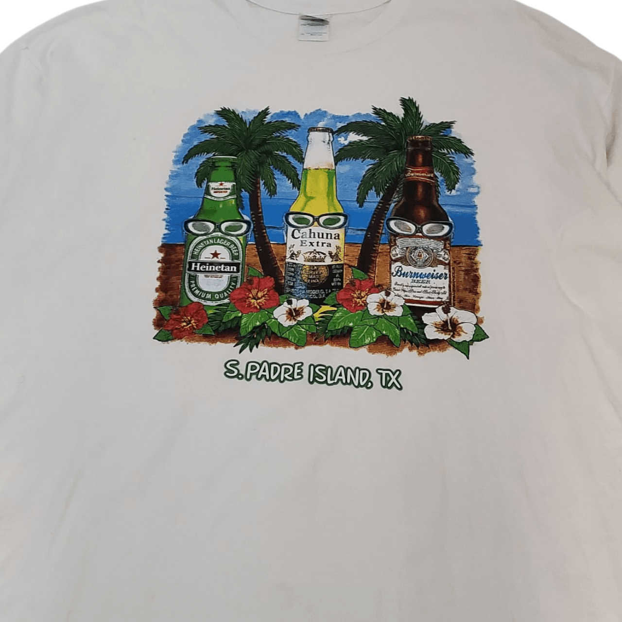 Vintage Y2K Beer Funny Parody Beach T-Shirt (Bunweiser) Size US XL / EU 56 / 4 - 2 Thumbnail