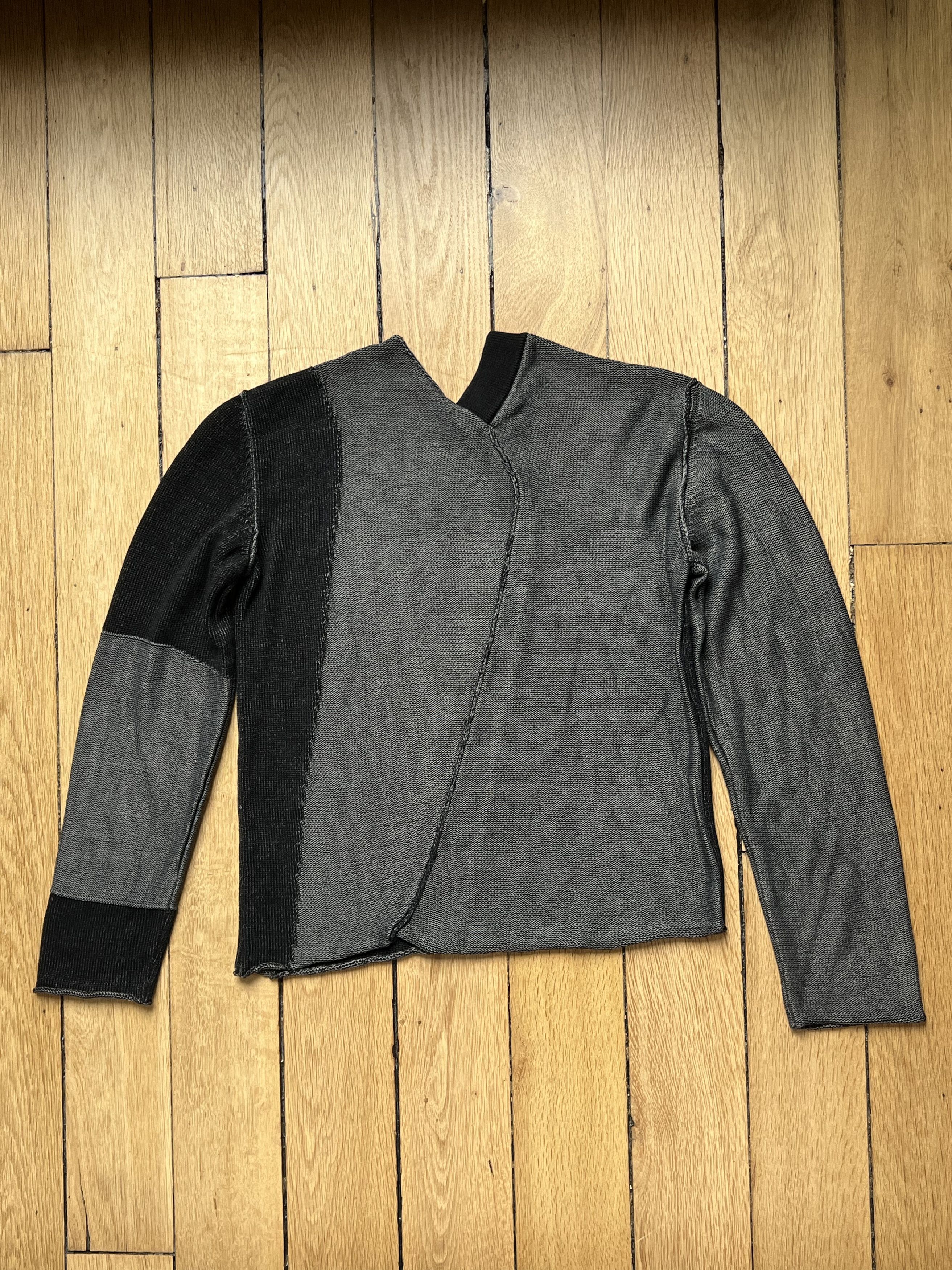 Kiko Kostadinov Kiko Kostadinov Black and Grey Four-Way Knit Sweater Size US M / EU 48-50 / 2 - 2 Thumbnail